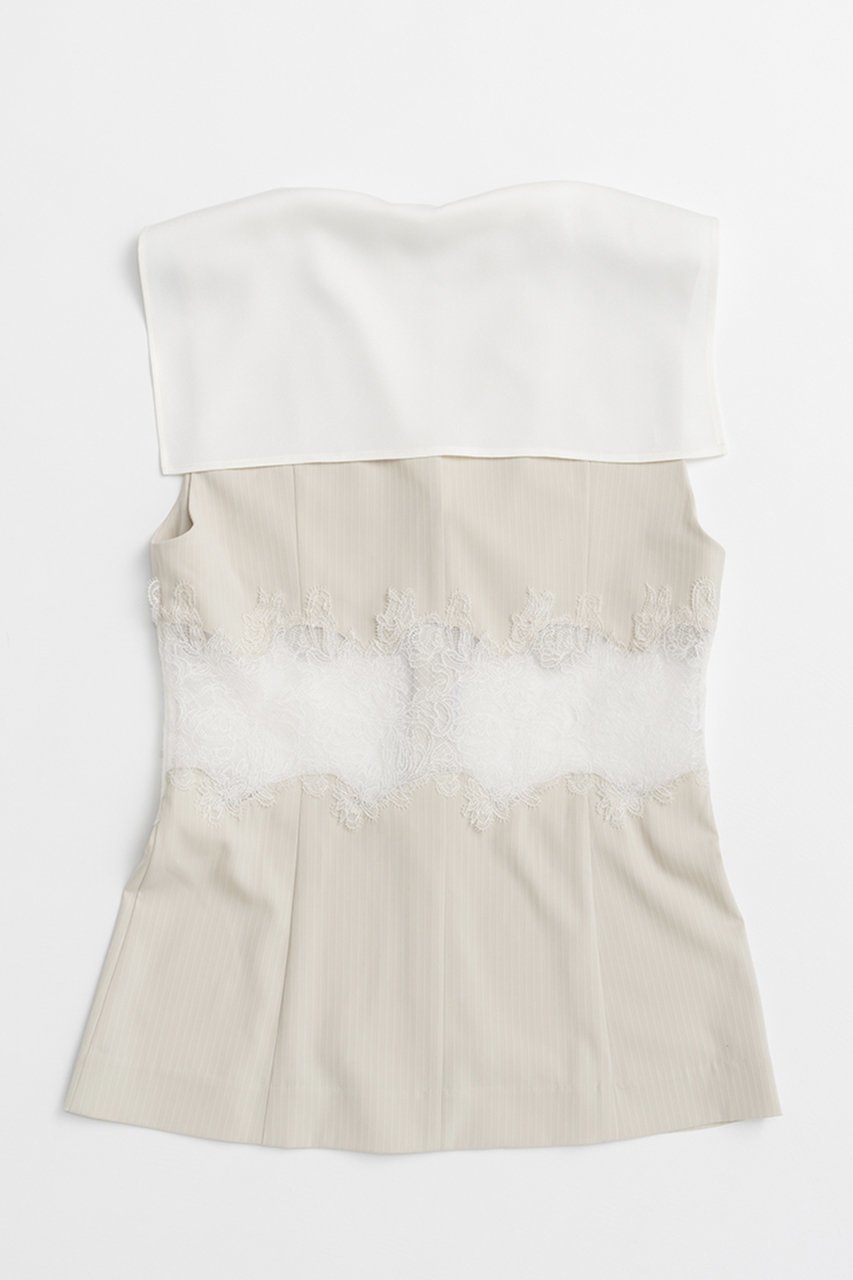 【プランク プロジェクト/PRANK PROJECT】のレースコンビセーラージレ / Lace Combo Sailor Gilet 人気、トレンドファッション・服の通販 founy(ファニー) 　ファッション　Fashion　レディースファッション　Fashion for Women　アウター　Coat / Outerwear Collection　レディースジャケット・軽アウター　Jackets　おすすめ　Recommended / Our Picks　ジャケット　Jacket, Outerwear　ストライプ　Stripe, Striped Pattern　ベスト　Vest, Waistcoat　マニッシュ　Mannish, Boyish　レース　Lace, Lace Fabric　夏　Summer　新作・新入荷　New Arrivals / New In　other-3|ID: prp329100004932058 ipo3291000000037017982