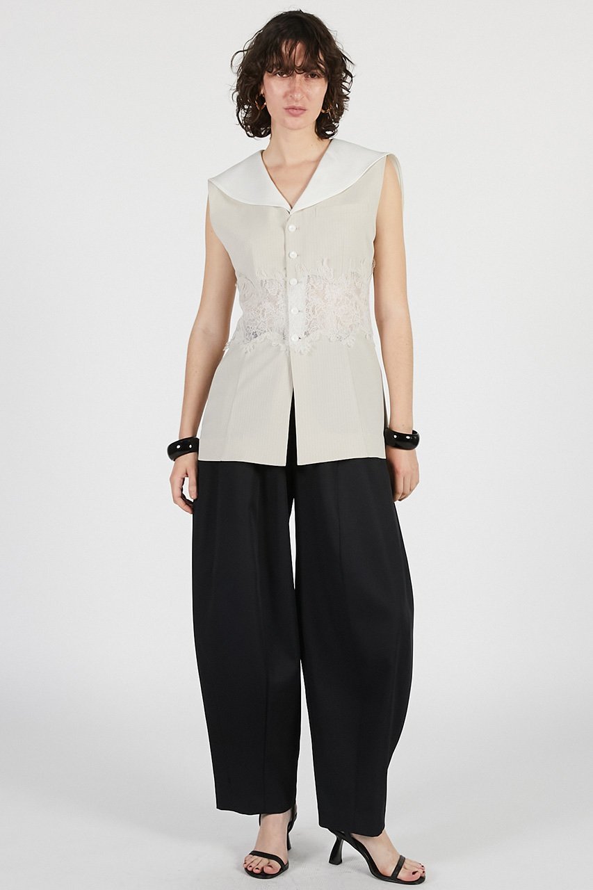 【プランク プロジェクト/PRANK PROJECT】のレースコンビセーラージレ / Lace Combo Sailor Gilet 人気、トレンドファッション・服の通販 founy(ファニー) 　ファッション　Fashion　レディースファッション　Fashion for Women　アウター　Coat / Outerwear Collection　レディースジャケット・軽アウター　Jackets　おすすめ　Recommended / Our Picks　ジャケット　Jacket, Outerwear　ストライプ　Stripe, Striped Pattern　ベスト　Vest, Waistcoat　マニッシュ　Mannish, Boyish　レース　Lace, Lace Fabric　夏　Summer　新作・新入荷　New Arrivals / New In　other-8|ID: prp329100004932058 ipo3291000000037017987