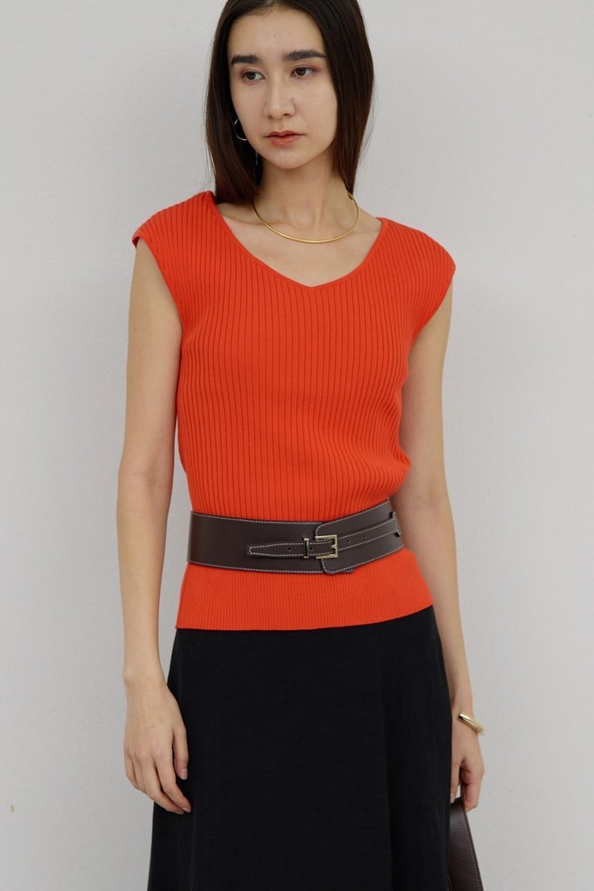 【ガリャルダガランテ/GALLARDAGALANTE】のランダムリブニット インテリア・キッズ・メンズ・レディースファッション・服の通販 founy(ファニー) 　ファッション　Fashion　レディースファッション　Fashion for Women　トップス・カットソー　Cut & Sew Tops　ニット　Knit Tops & Sweaters　カジュアルプルオーバー・ニットトップス　Pullovers & Knit Tops / Casual Pullovers　シンプル　Simple, Minimal　リブニット　Rib Knit, Ribbed Knit　新作・新入荷　New Arrivals / New In　オレンジ|ID: prp329100004932060 ipo3291000000037017999
