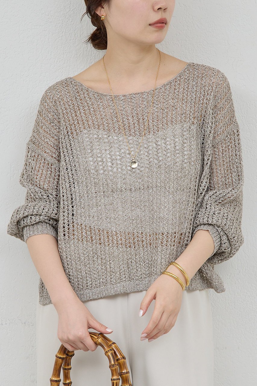 【ガリャルダガランテ/GALLARDAGALANTE】のレーシーメッシュニット 人気、トレンドファッション・服の通販 founy(ファニー) 　ファッション　Fashion　レディースファッション　Fashion for Women　トップス・カットソー　Cut & Sew Tops　ニット　Knit Tops & Sweaters　カジュアルプルオーバー・ニットトップス　Pullovers & Knit Tops / Casual Pullovers　メッシュ　Mesh, Net Fabric　エレガント 上品　Elegant　新作・新入荷　New Arrivals / New In　other-5|ID: prp329100004932061 ipo3291000000037018014