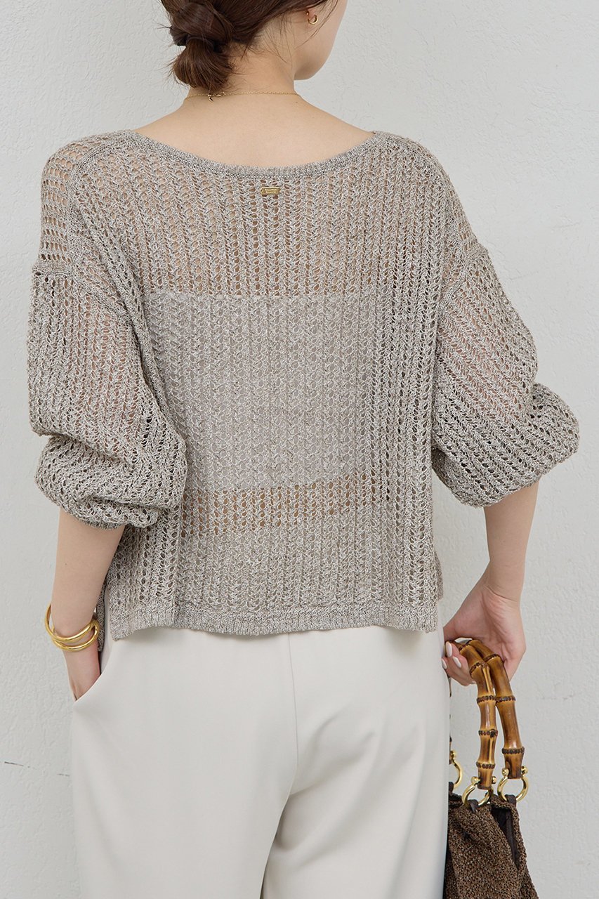 【ガリャルダガランテ/GALLARDAGALANTE】のレーシーメッシュニット 人気、トレンドファッション・服の通販 founy(ファニー) 　ファッション　Fashion　レディースファッション　Fashion for Women　トップス・カットソー　Cut & Sew Tops　ニット　Knit Tops & Sweaters　カジュアルプルオーバー・ニットトップス　Pullovers & Knit Tops / Casual Pullovers　メッシュ　Mesh, Net Fabric　エレガント 上品　Elegant　新作・新入荷　New Arrivals / New In　other-7|ID: prp329100004932061 ipo3291000000037018016