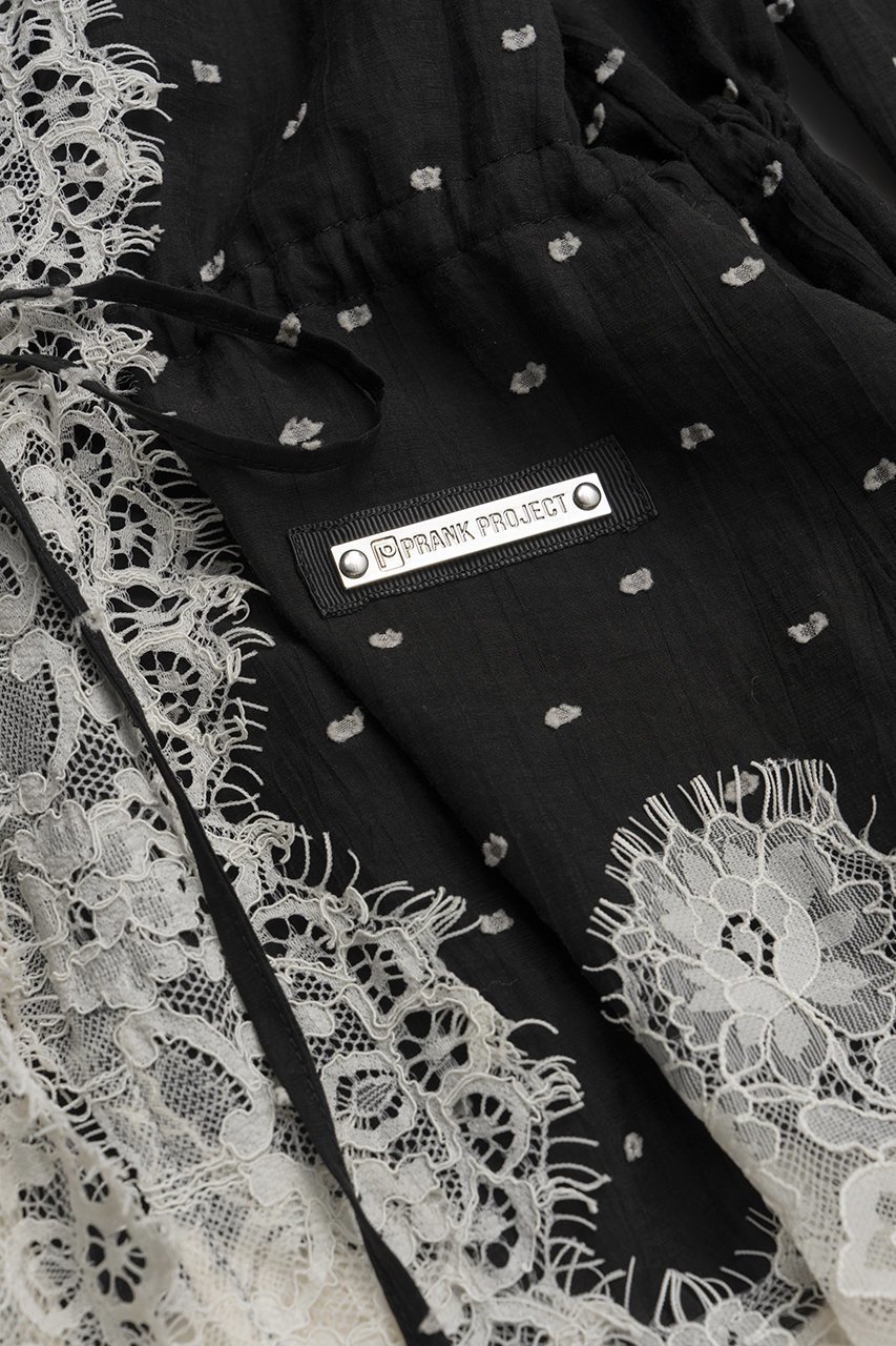 【プランク プロジェクト/PRANK PROJECT】のドットジャガードレースカーディガン / Dot Jacquard Lace Cardigan 人気、トレンドファッション・服の通販 founy(ファニー) 　ファッション　Fashion　レディースファッション　Fashion for Women　トップス・カットソー　Cut & Sew Tops　ニット　Knit Tops & Sweaters　カーディガン・羽織り　Layered Style Cardigans　おすすめ　Recommended / Our Picks　カーディガン　Cardigan, Knitwear　シアー　Sheer, See-Through　ジャカード／ジャガード　Jacquard, Woven Pattern　ドット　Polka Dot, Dot Pattern　リボン　Ribbon, Bow　レース　Lace, Lace Fabric　新作・新入荷　New Arrivals / New In　羽織　Haori, Light Jacket　other-5|ID: prp329100004932062 ipo3291000000037018025