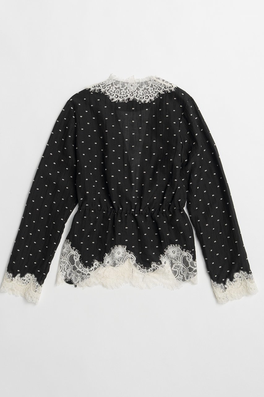【プランク プロジェクト/PRANK PROJECT】のドットジャガードレースカーディガン / Dot Jacquard Lace Cardigan 人気、トレンドファッション・服の通販 founy(ファニー) 　ファッション　Fashion　レディースファッション　Fashion for Women　トップス・カットソー　Cut & Sew Tops　ニット　Knit Tops & Sweaters　カーディガン・羽織り　Layered Style Cardigans　おすすめ　Recommended / Our Picks　カーディガン　Cardigan, Knitwear　シアー　Sheer, See-Through　ジャカード／ジャガード　Jacquard, Woven Pattern　ドット　Polka Dot, Dot Pattern　リボン　Ribbon, Bow　レース　Lace, Lace Fabric　新作・新入荷　New Arrivals / New In　羽織　Haori, Light Jacket　other-6|ID: prp329100004932062 ipo3291000000037018026