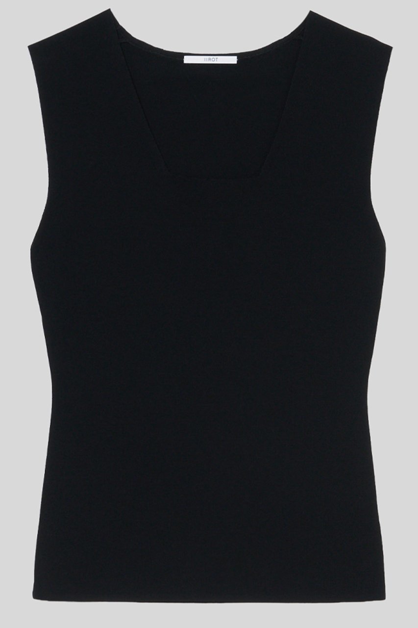 【イロット/IIROT】のスクエア ニット インテリア・キッズ・メンズ・レディースファッション・服の通販 founy(ファニー) 　ファッション　Fashion　レディースファッション　Fashion for Women　トップス・カットソー　Cut & Sew Tops　ニット　Knit Tops & Sweaters　カジュアルプルオーバー・ニットトップス　Pullovers & Knit Tops / Casual Pullovers　とろみ　Fluid, Flowy Fabric　なめらか　Smooth, Silky Texture　インナー　Innerwear　ジャケット　Jacket, Outerwear　スクエア　Square, Square Shape　タンク　Tank Top, Sleeveless Top　デコルテ　Décolleté, Neckline　バランス　Balance, Style Balance　夏　Summer　新作・新入荷　New Arrivals / New In　春　Spring　S/S・春夏　SS, Spring/Summer, Warm Season　ブラック|ID: prp329100004932063 ipo3291000000037018031