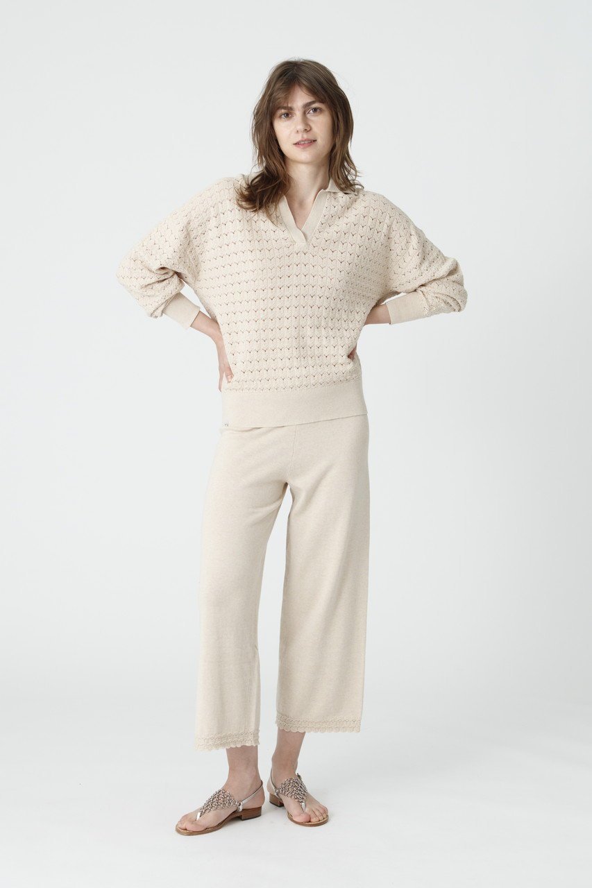 【ベアフット ドリームズ/BAREFOOT DREAMS】のヘザードコットン チューリップ ポインテル ロングパンツ 人気、トレンドファッション・服の通販 founy(ファニー) 　ファッション　Fashion　レディースファッション　Fashion for Women　パンツ　Pants & Trousers　チューリップ　Tube, Tube Top　リラックス　Relax, Relaxed Fit　ロング　Long, Long-Length　ワイド　Wide, Wide Fit　新作・新入荷　New Arrivals / New In　other-8|ID: prp329100004932073 ipo3291000000037018115