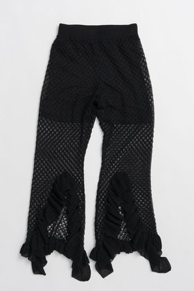 【プランク プロジェクト/PRANK PROJECT】のシアーニットフリルパンツ / Sheer Knit Frill Pants 人気、トレンドファッション・服の通販 founy(ファニー) ファッション Fashion レディースファッション Fashion for Women パンツ Pants & Trousers シアー Sheer, See-Through スリット Slit, Slit Detail セットアップ Set-Up, Coordinated Outfit フロント Front, Front Design レース Lace, Lace Fabric 夏 Summer 新作・新入荷 New Arrivals / New In |ID:prp329100004932081