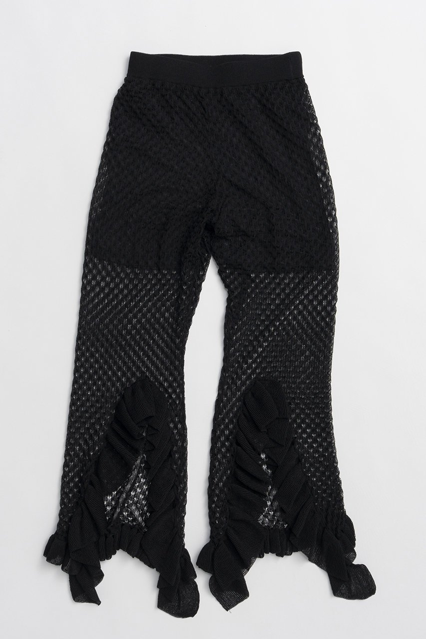 【プランク プロジェクト/PRANK PROJECT】のシアーニットフリルパンツ / Sheer Knit Frill Pants 人気、トレンドファッション・服の通販 founy(ファニー) 　ファッション　Fashion　レディースファッション　Fashion for Women　パンツ　Pants & Trousers　シアー　Sheer, See-Through　スリット　Slit, Slit Detail　セットアップ　Set-Up, Coordinated Outfit　フロント　Front, Front Design　レース　Lace, Lace Fabric　夏　Summer　新作・新入荷　New Arrivals / New In　 other-1|ID: prp329100004932081 ipo3291000000037018177