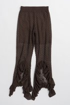 【プランク プロジェクト/PRANK PROJECT】のシアーニットフリルパンツ / Sheer Knit Frill Pants BRN(ブラウン)|ID: prp329100004932081 ipo3291000000037018179