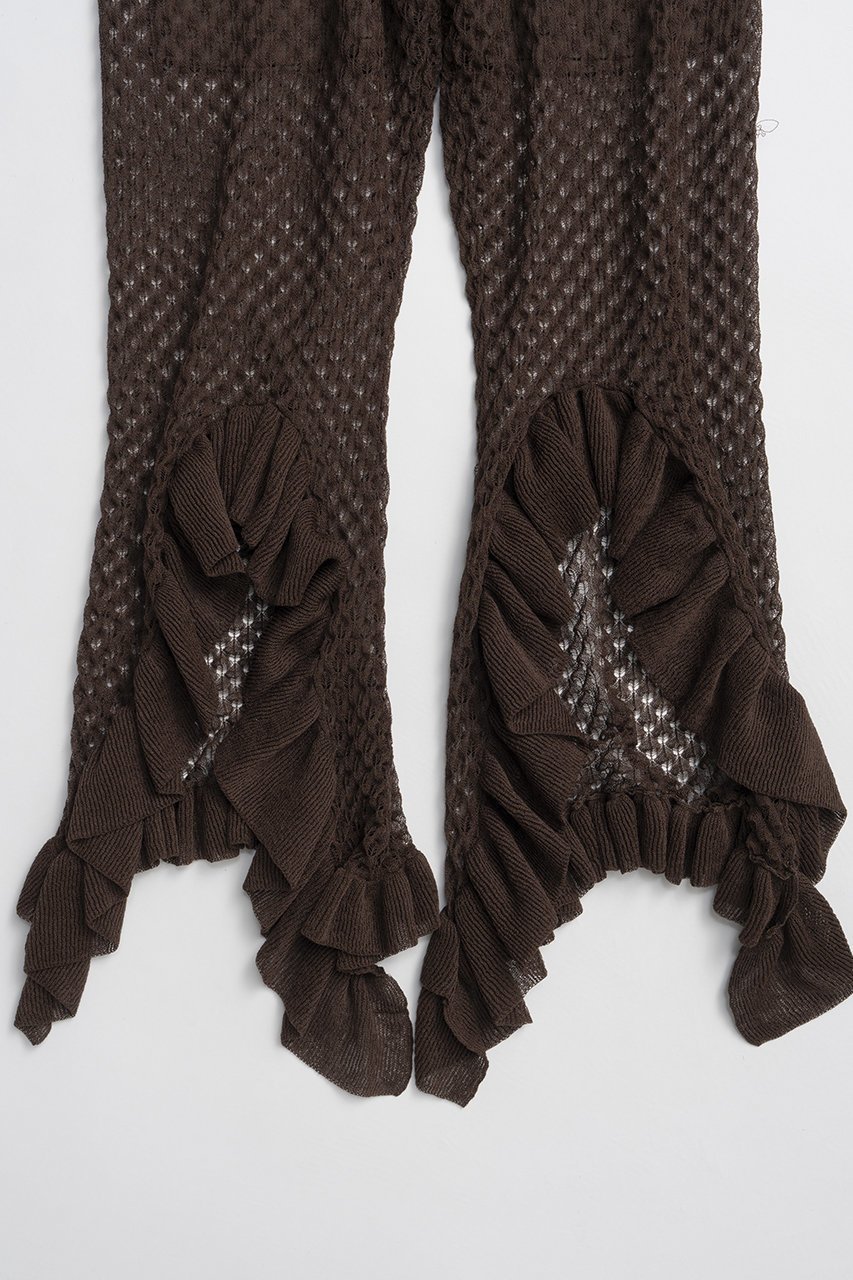 【プランク プロジェクト/PRANK PROJECT】のシアーニットフリルパンツ / Sheer Knit Frill Pants 人気、トレンドファッション・服の通販 founy(ファニー) 　ファッション　Fashion　レディースファッション　Fashion for Women　パンツ　Pants & Trousers　シアー　Sheer, See-Through　スリット　Slit, Slit Detail　セットアップ　Set-Up, Coordinated Outfit　フロント　Front, Front Design　レース　Lace, Lace Fabric　夏　Summer　新作・新入荷　New Arrivals / New In　other-2|ID: prp329100004932081 ipo3291000000037018180