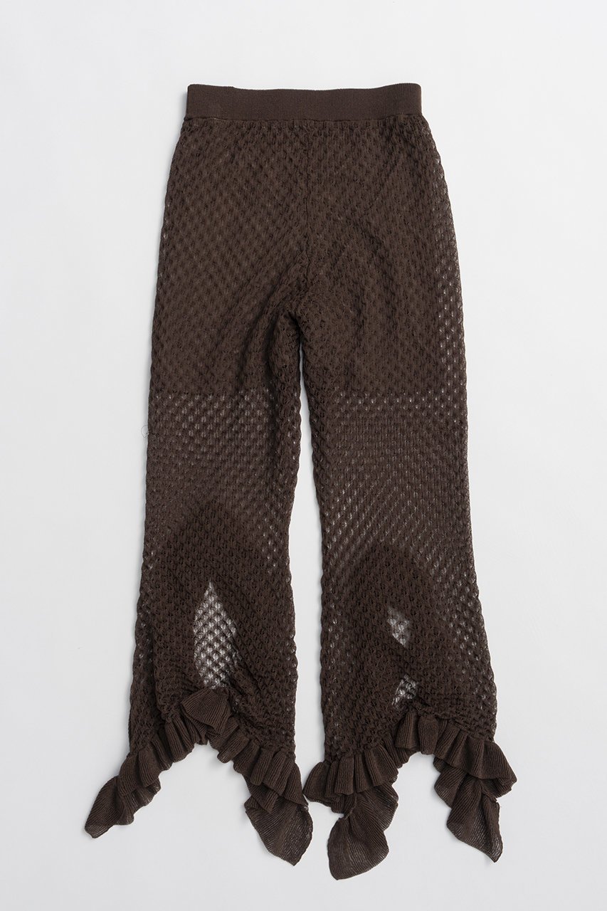 【プランク プロジェクト/PRANK PROJECT】のシアーニットフリルパンツ / Sheer Knit Frill Pants 人気、トレンドファッション・服の通販 founy(ファニー) 　ファッション　Fashion　レディースファッション　Fashion for Women　パンツ　Pants & Trousers　シアー　Sheer, See-Through　スリット　Slit, Slit Detail　セットアップ　Set-Up, Coordinated Outfit　フロント　Front, Front Design　レース　Lace, Lace Fabric　夏　Summer　新作・新入荷　New Arrivals / New In　other-4|ID: prp329100004932081 ipo3291000000037018182
