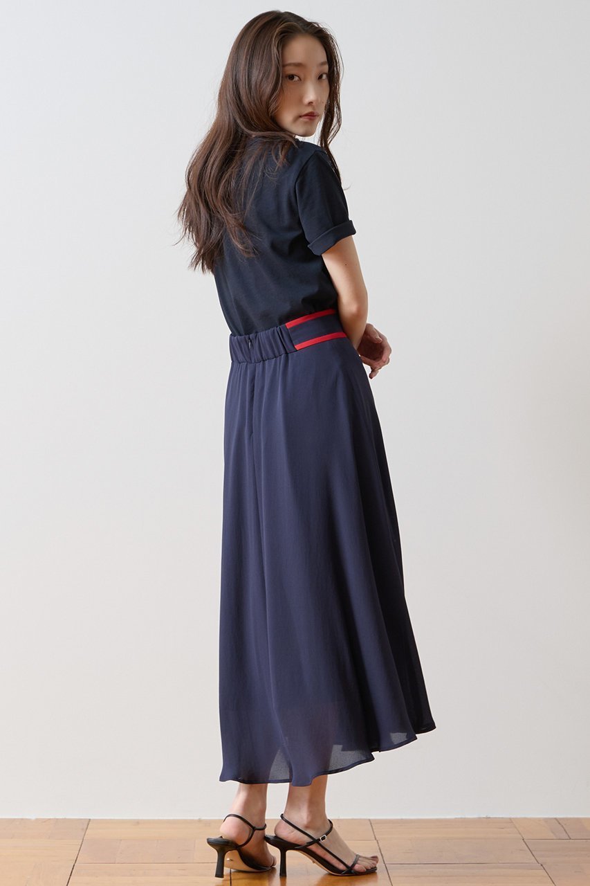 【ティアラ/Tiara】のバイカラースカート 人気、トレンドファッション・服の通販 founy(ファニー) 　ファッション　Fashion　レディースファッション　Fashion for Women　スカート　Skirts　ロングスカート　Long Skirts / Maxi & Midi Skirts　おすすめ　Recommended / Our Picks　カットソー　Cut and Sewn Top　シンプル　Simple, Minimal　ジョーゼット　Georgette, Semi-Sheer Fabric　センター　Center, Center Line　パイピング　Piping, Trim Design　フレア　Flare, Flared　ロング　Long, Long-Length　エレガント 上品　Elegant　新作・新入荷　New Arrivals / New In　other-3|ID: prp329100004932085 ipo3291000000037018224