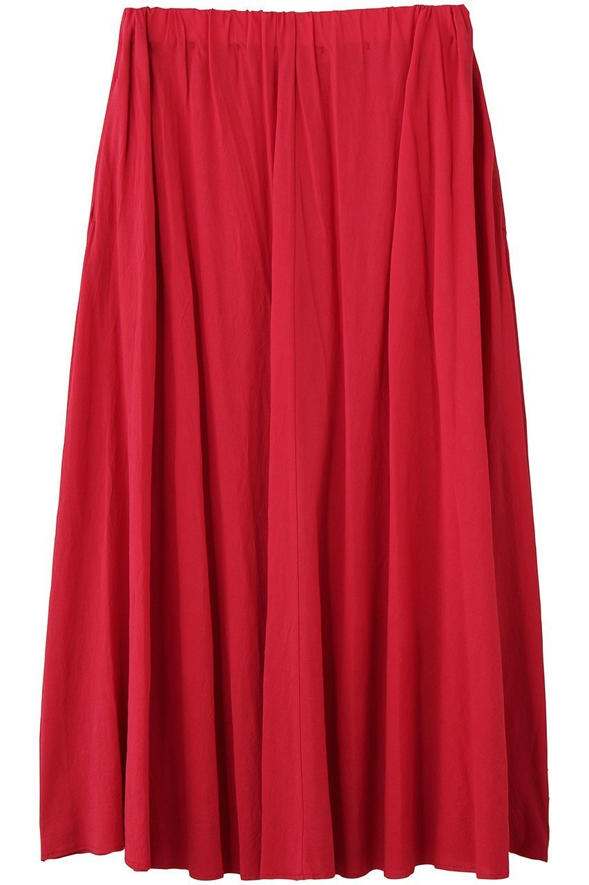 【エイトン/ATON】のSHRINK FRESCA ジャージー ギャザード スカート インテリア・キッズ・メンズ・レディースファッション・服の通販 founy(ファニー) 　ファッション　Fashion　レディースファッション　Fashion for Women　スカート　Skirts　ロングスカート　Long Skirts / Maxi & Midi Skirts　ギャザー　Gathered, Ruffled　バランス　Balance, Style Balance　マキシ　Maxi, Full Length　リラックス　Relax, Relaxed Fit　ロング　Long, Long-Length　新作・新入荷　New Arrivals / New In　レッド|ID: prp329100004932090 ipo3291000000037018263