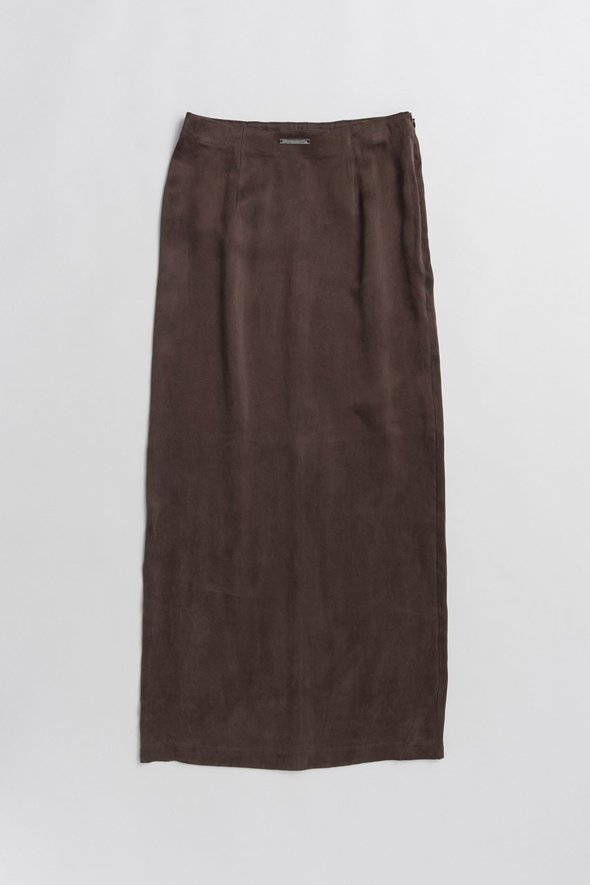 【プランク プロジェクト/PRANK PROJECT】のナローマキシスカート / Narrow Maxi Skirt インテリア・キッズ・メンズ・レディースファッション・服の通販 founy(ファニー) 　ファッション　Fashion　レディースファッション　Fashion for Women　スカート　Skirts　ロングスカート　Long Skirts / Maxi & Midi Skirts　キュプラ　Cupro, Eco Fabric　サテン　Satin, Glossy Fabric　シンプル　Simple, Minimal　ストレート　Straight, Straight Cut　スリット　Slit, Slit Detail　ロング　Long, Long-Length　エレガント 上品　Elegant　夏　Summer　新作・新入荷　New Arrivals / New In　BRN(ブラウン)|ID: prp329100004932091 ipo3291000000037018270