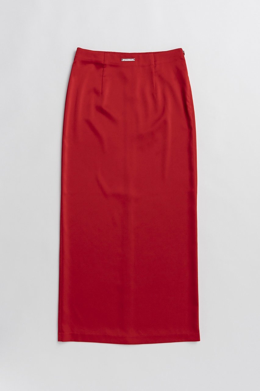 【プランク プロジェクト/PRANK PROJECT】のナローマキシスカート / Narrow Maxi Skirt インテリア・キッズ・メンズ・レディースファッション・服の通販 founy(ファニー) 　ファッション　Fashion　レディースファッション　Fashion for Women　スカート　Skirts　ロングスカート　Long Skirts / Maxi & Midi Skirts　キュプラ　Cupro, Eco Fabric　サテン　Satin, Glossy Fabric　シンプル　Simple, Minimal　ストレート　Straight, Straight Cut　スリット　Slit, Slit Detail　ロング　Long, Long-Length　エレガント 上品　Elegant　夏　Summer　新作・新入荷　New Arrivals / New In　RED(レッド)|ID: prp329100004932091 ipo3291000000037018271