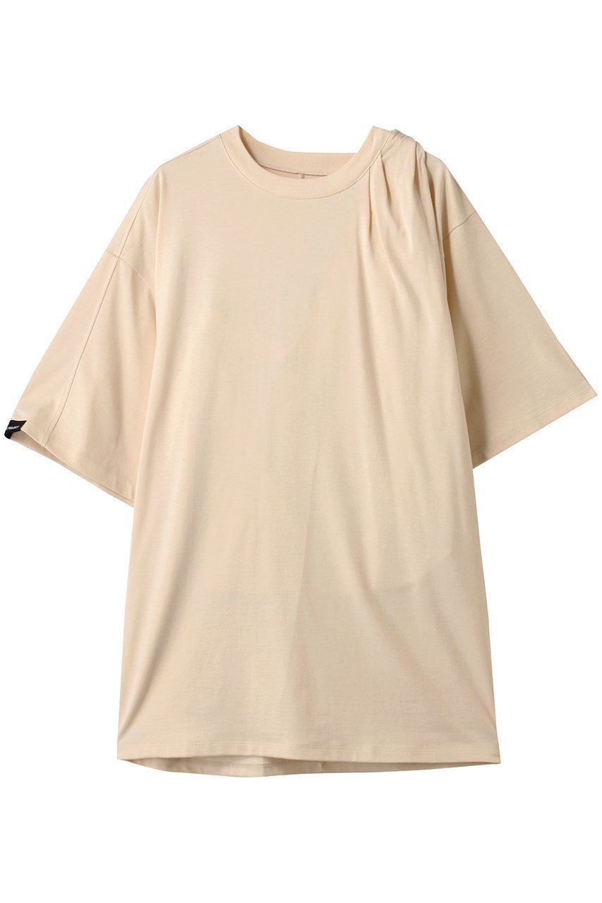 【プランク プロジェクト/PRANK PROJECT】のレイヤードツイストオーバートップ / Layered Twist Over Top 人気、トレンドファッション・服の通販 founy(ファニー) 　ファッション　Fashion　レディースファッション　Fashion for Women　トップス・カットソー　Cut & Sew Tops　シャツ・ブラウス・オフィスカジュアル　Elegant Blouses & Button-Ups　ロングTシャツ・Tシャツ　Longline T-Shirts & Tees　カットソー・ベーシックTシャツ　Cut-and-Sewn Tops / Stretch Tees & Basics　おすすめ　Recommended / Our Picks　アシンメトリー　Asymmetrical Style　ショート　Short, Short Length　スリーブ　Sleeve, Long Sleeve / Short Sleeve　デニム　Denim, Jeans Material　バランス　Balance, Style Balance　ワイド　Wide, Wide Fit　エレガント 上品　Elegant　 other-1|ID: prp329100004932096 ipo3291000000037018328