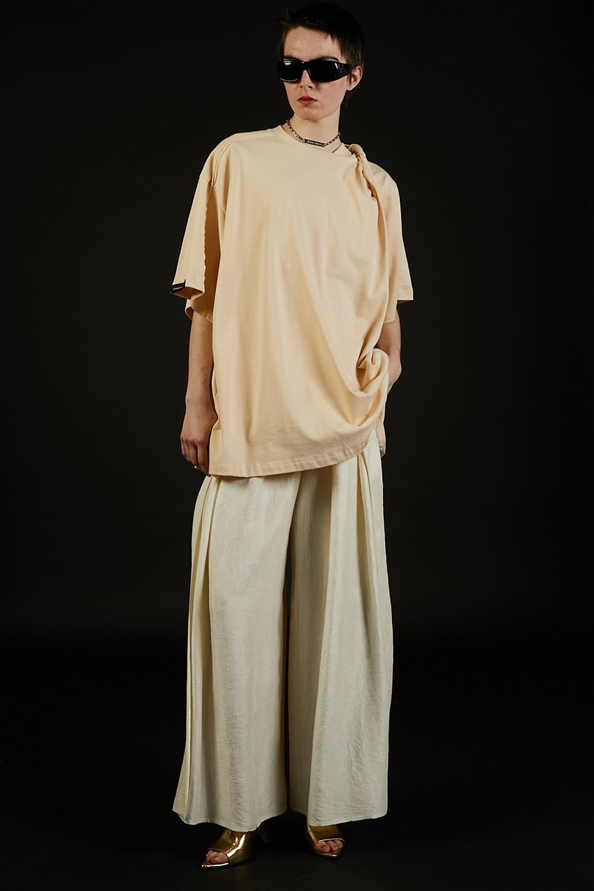 【プランク プロジェクト/PRANK PROJECT】のレイヤードツイストオーバートップ / Layered Twist Over Top 人気、トレンドファッション・服の通販 founy(ファニー) 　ファッション　Fashion　レディースファッション　Fashion for Women　トップス・カットソー　Cut & Sew Tops　シャツ・ブラウス・オフィスカジュアル　Elegant Blouses & Button-Ups　ロングTシャツ・Tシャツ　Longline T-Shirts & Tees　カットソー・ベーシックTシャツ　Cut-and-Sewn Tops / Stretch Tees & Basics　おすすめ　Recommended / Our Picks　アシンメトリー　Asymmetrical Style　ショート　Short, Short Length　スリーブ　Sleeve, Long Sleeve / Short Sleeve　デニム　Denim, Jeans Material　バランス　Balance, Style Balance　ワイド　Wide, Wide Fit　エレガント 上品　Elegant　other-7|ID: prp329100004932096 ipo3291000000037018335