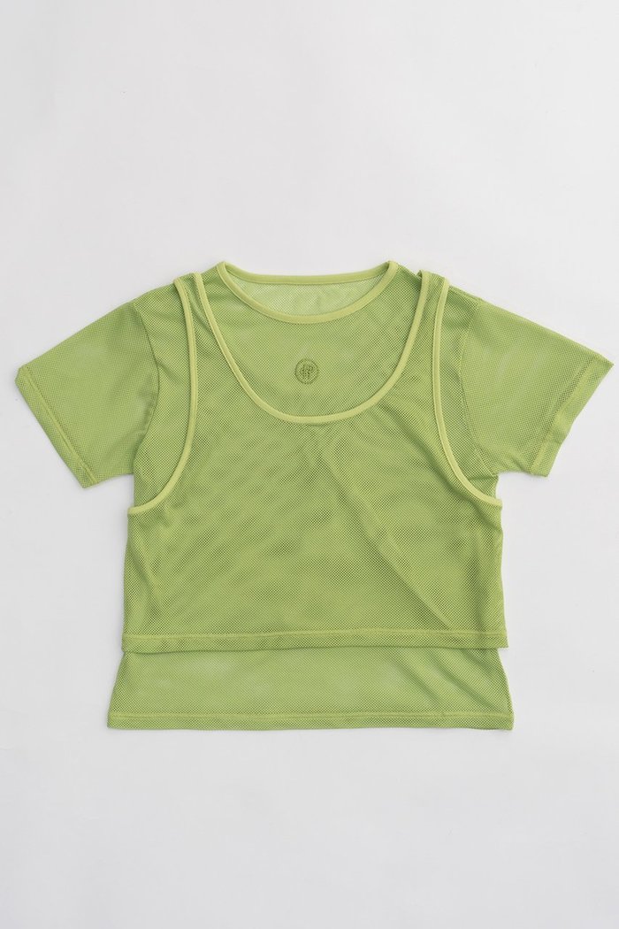 【プランク プロジェクト/PRANK PROJECT】のレイヤードメッシュトップ / Layered Mesh Top インテリア・キッズ・メンズ・レディースファッション・服の通販 founy(ファニー) https://founy.com/ ファッション Fashion レディースファッション Fashion for Women トップス・カットソー Cut & Sew Tops シャツ・ブラウス・オフィスカジュアル Elegant Blouses & Button-Ups ロングTシャツ・Tシャツ Longline T-Shirts & Tees カットソー・ベーシックTシャツ Cut-and-Sewn Tops / Stretch Tees & Basics おすすめ Recommended / Our Picks ショート Short, Short Length スリーブ Sleeve, Long Sleeve / Short Sleeve タンク Tank Top, Sleeveless Top ドッキング Docking, Mixed Material メッシュ Mesh, Net Fabric |ID: prp329100004932104 ipo3291000000037018412