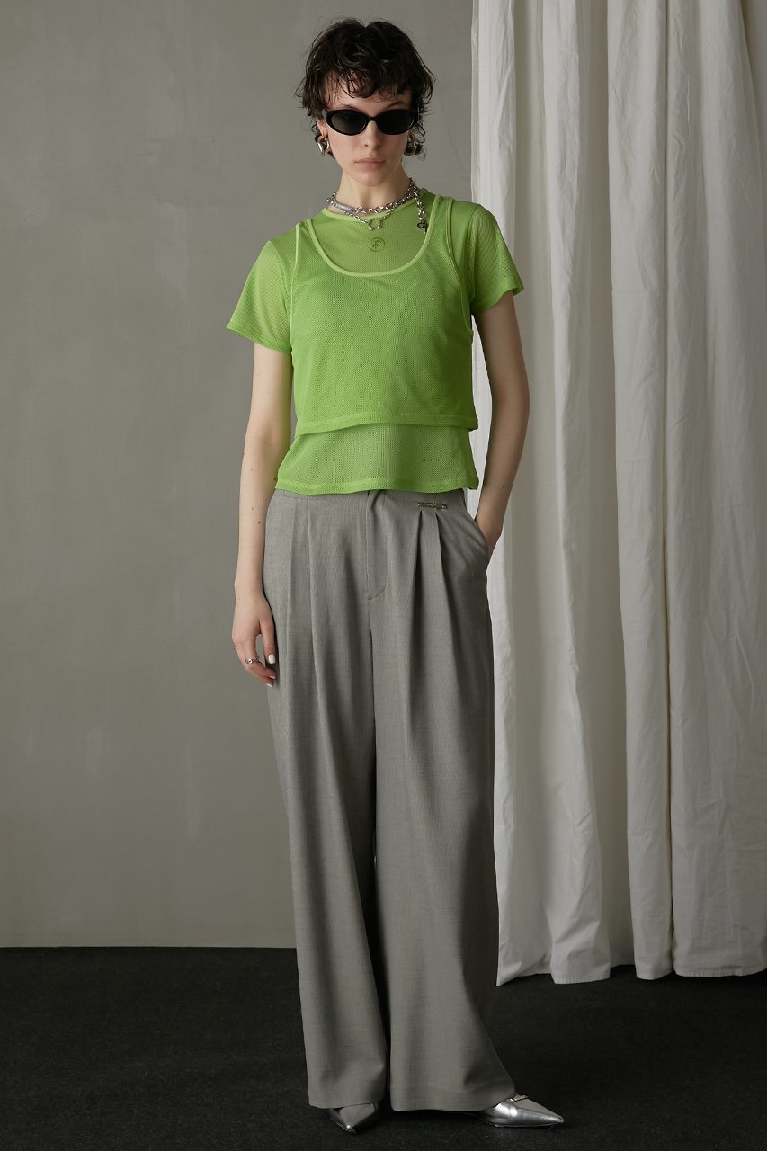 【プランク プロジェクト/PRANK PROJECT】のレイヤードメッシュトップ / Layered Mesh Top 人気、トレンドファッション・服の通販 founy(ファニー) 　ファッション　Fashion　レディースファッション　Fashion for Women　トップス・カットソー　Cut & Sew Tops　シャツ・ブラウス・オフィスカジュアル　Elegant Blouses & Button-Ups　ロングTシャツ・Tシャツ　Longline T-Shirts & Tees　カットソー・ベーシックTシャツ　Cut-and-Sewn Tops / Stretch Tees & Basics　おすすめ　Recommended / Our Picks　ショート　Short, Short Length　スリーブ　Sleeve, Long Sleeve / Short Sleeve　タンク　Tank Top, Sleeveless Top　ドッキング　Docking, Mixed Material　メッシュ　Mesh, Net Fabric　other-8|ID: prp329100004932104 ipo3291000000037018420