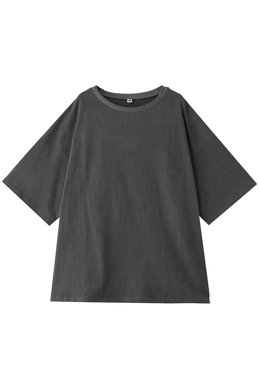 【ハー/HER.】のオーバーコットンTシャツ インテリア・キッズ・メンズ・レディースファッション・服の通販 founy(ファニー) 　ファッション　Fashion　レディースファッション　Fashion for Women　トップス・カットソー　Cut & Sew Tops　シャツ・ブラウス・オフィスカジュアル　Elegant Blouses & Button-Ups　ロングTシャツ・Tシャツ　Longline T-Shirts & Tees　カットソー・ベーシックTシャツ　Cut-and-Sewn Tops / Stretch Tees & Basics　ショート　Short, Short Length　スリーブ　Sleeve, Long Sleeve / Short Sleeve　ボックス　Boxy, Box Shape　ルーズ　Loose, Oversized　チャコールグレー|ID: prp329100004932110 ipo3291000000037018471