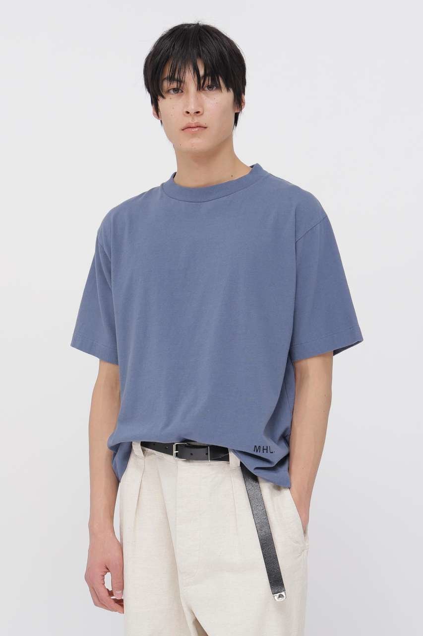 【その他のブランド/Other】のUPCYCLED COTTON JERSEY TOP インテリア・キッズ・メンズ・レディースファッション・服の通販 founy(ファニー) 　ファッション　Fashion　レディースファッション　Fashion for Women　トップス・カットソー　Cut & Sew Tops　シャツ・ブラウス・オフィスカジュアル　Elegant Blouses & Button-Ups　ロングTシャツ・Tシャツ　Longline T-Shirts & Tees　カットソー・ベーシックTシャツ　Cut-and-Sewn Tops / Stretch Tees & Basics　カットソー　Cut and Sewn Top　ショート　Short, Short Length　スリーブ　Sleeve, Long Sleeve / Short Sleeve　ベーシック　Basic, Essential　ブルー|ID: prp329100004932116 ipo3291000000037018515