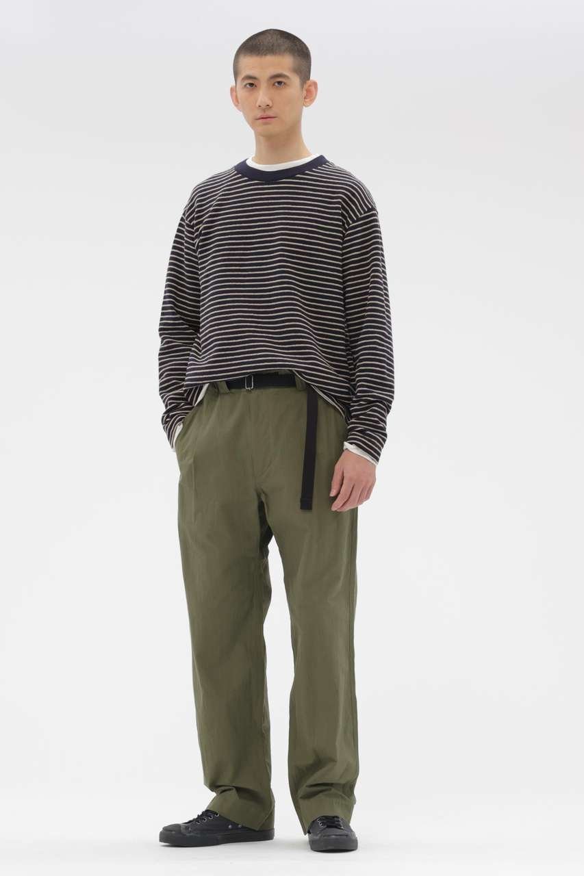 【その他のブランド/Other】のTEXTURED COTTON STRIPE TOP 人気、トレンドファッション・服の通販 founy(ファニー) 　ファッション　Fashion　レディースファッション　Fashion for Women　トップス・カットソー　Cut & Sew Tops　シャツ・ブラウス・オフィスカジュアル　Elegant Blouses & Button-Ups　ロングTシャツ・Tシャツ　Longline T-Shirts & Tees　カットソー・ベーシックTシャツ　Cut-and-Sewn Tops / Stretch Tees & Basics　シンプル　Simple, Minimal　ストライプ　Stripe, Striped Pattern　スリット　Slit, Slit Detail　スリーブ　Sleeve, Long Sleeve / Short Sleeve　テクスチャー　Texture, Textured Fabric　ロング　Long, Long-Length　other-2|ID: prp329100004932119 ipo3291000000037018541