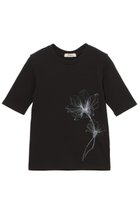 【ミラ ショーン バイ チカ キサダ/mila schon by chika kisada】のリブフルールプリントカットソー 人気、トレンドファッション・服の通販 founy(ファニー) ファッション Fashion レディースファッション Fashion for Women トップス・カットソー Cut & Sew Tops シャツ・ブラウス・オフィスカジュアル Elegant Blouses & Button-Ups ロングTシャツ・Tシャツ Longline T-Shirts & Tees カットソー・ベーシックTシャツ Cut-and-Sewn Tops / Stretch Tees & Basics ショート Short, Short Length スリーブ Sleeve, Long Sleeve / Short Sleeve フェミニン Feminine, Girly プリント Print, Printed Pattern モチーフ Motif, Design Theme thumbnail チャコール|ID: prp329100004932129 ipo3291000000037018634