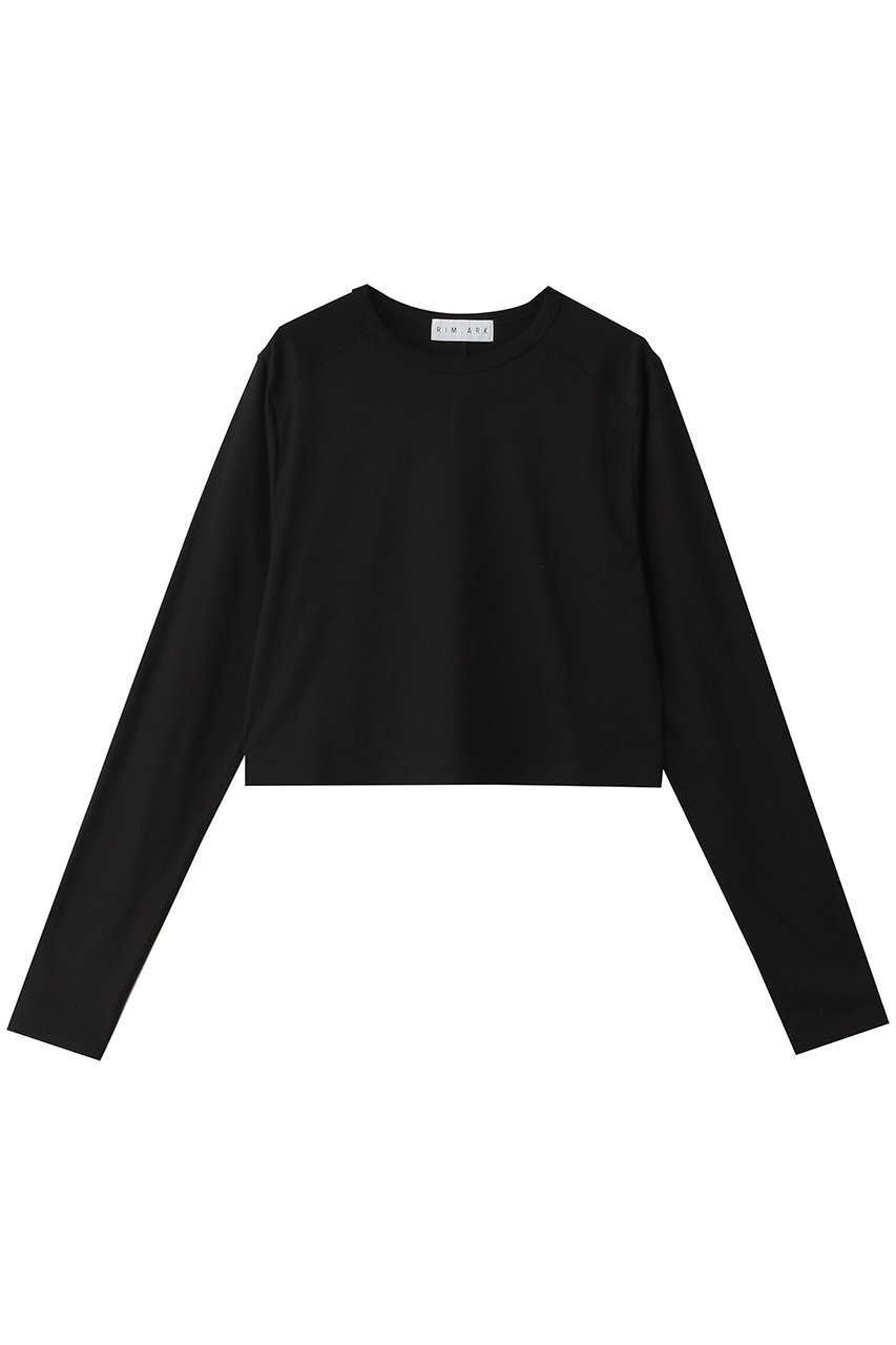 【リムアーク/RIM.ARK】のSilky long T-SH/Tシャツ インテリア・キッズ・メンズ・レディースファッション・服の通販 founy(ファニー) 　ファッション　Fashion　レディースファッション　Fashion for Women　トップス・カットソー　Cut & Sew Tops　シャツ・ブラウス・オフィスカジュアル　Elegant Blouses & Button-Ups　ロングTシャツ・Tシャツ　Longline T-Shirts & Tees　カットソー・ベーシックTシャツ　Cut-and-Sewn Tops / Stretch Tees & Basics　なめらか　Smooth, Silky Texture　コンパクト　Compact, Small Size　ショート　Short, Short Length　シンプル　Simple, Minimal　スリーブ　Sleeve, Long Sleeve / Short Sleeve　バランス　Balance, Style Balance　ベーシック　Basic, Essential　ロング　Long, Long-Length　ワイド　Wide, Wide Fit　ブラック|ID: prp329100004932134 ipo3291000000037018673