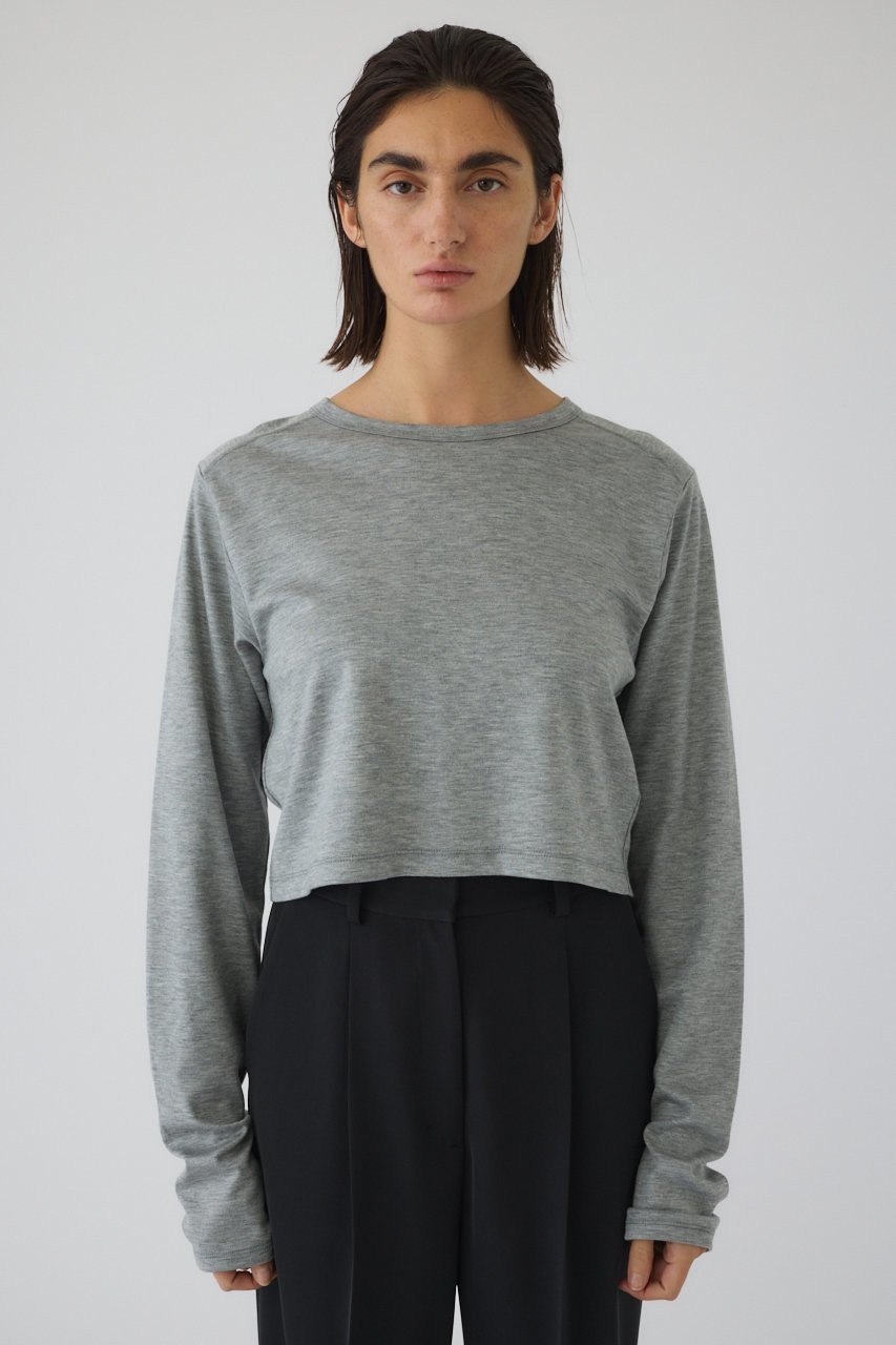 【リムアーク/RIM.ARK】のSilky long T-SH/Tシャツ インテリア・キッズ・メンズ・レディースファッション・服の通販 founy(ファニー) 　ファッション　Fashion　レディースファッション　Fashion for Women　トップス・カットソー　Cut & Sew Tops　シャツ・ブラウス・オフィスカジュアル　Elegant Blouses & Button-Ups　ロングTシャツ・Tシャツ　Longline T-Shirts & Tees　カットソー・ベーシックTシャツ　Cut-and-Sewn Tops / Stretch Tees & Basics　なめらか　Smooth, Silky Texture　コンパクト　Compact, Small Size　ショート　Short, Short Length　シンプル　Simple, Minimal　スリーブ　Sleeve, Long Sleeve / Short Sleeve　バランス　Balance, Style Balance　ベーシック　Basic, Essential　ロング　Long, Long-Length　ワイド　Wide, Wide Fit　グレー|ID: prp329100004932134 ipo3291000000037018674