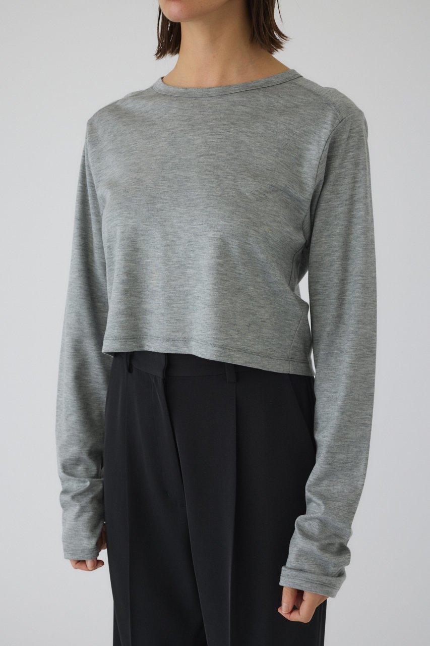 【リムアーク/RIM.ARK】のSilky long T-SH/Tシャツ 人気、トレンドファッション・服の通販 founy(ファニー) 　ファッション　Fashion　レディースファッション　Fashion for Women　トップス・カットソー　Cut & Sew Tops　シャツ・ブラウス・オフィスカジュアル　Elegant Blouses & Button-Ups　ロングTシャツ・Tシャツ　Longline T-Shirts & Tees　カットソー・ベーシックTシャツ　Cut-and-Sewn Tops / Stretch Tees & Basics　なめらか　Smooth, Silky Texture　コンパクト　Compact, Small Size　ショート　Short, Short Length　シンプル　Simple, Minimal　スリーブ　Sleeve, Long Sleeve / Short Sleeve　バランス　Balance, Style Balance　ベーシック　Basic, Essential　ロング　Long, Long-Length　ワイド　Wide, Wide Fit　other-2|ID: prp329100004932134 ipo3291000000037018675