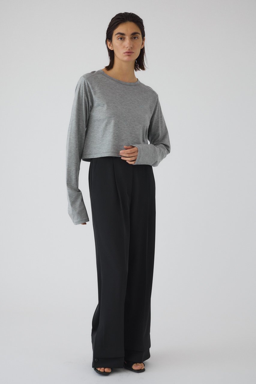 【リムアーク/RIM.ARK】のSilky long T-SH/Tシャツ 人気、トレンドファッション・服の通販 founy(ファニー) 　ファッション　Fashion　レディースファッション　Fashion for Women　トップス・カットソー　Cut & Sew Tops　シャツ・ブラウス・オフィスカジュアル　Elegant Blouses & Button-Ups　ロングTシャツ・Tシャツ　Longline T-Shirts & Tees　カットソー・ベーシックTシャツ　Cut-and-Sewn Tops / Stretch Tees & Basics　なめらか　Smooth, Silky Texture　コンパクト　Compact, Small Size　ショート　Short, Short Length　シンプル　Simple, Minimal　スリーブ　Sleeve, Long Sleeve / Short Sleeve　バランス　Balance, Style Balance　ベーシック　Basic, Essential　ロング　Long, Long-Length　ワイド　Wide, Wide Fit　other-4|ID: prp329100004932134 ipo3291000000037018677