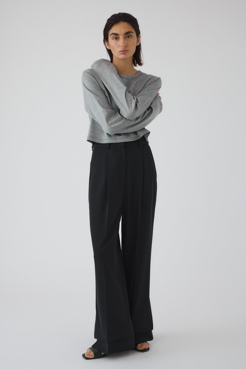 【リムアーク/RIM.ARK】のSilky long T-SH/Tシャツ 人気、トレンドファッション・服の通販 founy(ファニー) 　ファッション　Fashion　レディースファッション　Fashion for Women　トップス・カットソー　Cut & Sew Tops　シャツ・ブラウス・オフィスカジュアル　Elegant Blouses & Button-Ups　ロングTシャツ・Tシャツ　Longline T-Shirts & Tees　カットソー・ベーシックTシャツ　Cut-and-Sewn Tops / Stretch Tees & Basics　なめらか　Smooth, Silky Texture　コンパクト　Compact, Small Size　ショート　Short, Short Length　シンプル　Simple, Minimal　スリーブ　Sleeve, Long Sleeve / Short Sleeve　バランス　Balance, Style Balance　ベーシック　Basic, Essential　ロング　Long, Long-Length　ワイド　Wide, Wide Fit　other-5|ID: prp329100004932134 ipo3291000000037018678