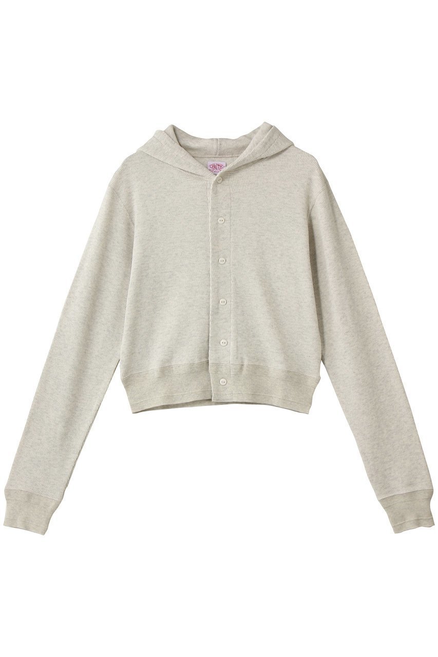 【サードマガジン/THIRD MAGAZINE】の【別注】FAITH MILLS/ロゴ刺繍サーマルパーカー 人気、トレンドファッション・服の通販 founy(ファニー) 　ファッション　Fashion　レディースファッション　Fashion for Women　トップス・カットソー　Cut & Sew Tops　シャツ・ブラウス・オフィスカジュアル　Elegant Blouses & Button-Ups　レディースパーカー・カジュアルフーディー　Casual Hoodies & Sweatshirts　ロングTシャツ・Tシャツ　Longline T-Shirts & Tees　スウェット・クルーネックトップス　Sweatshirts & Crewnecks / Relaxed Fit Sweat Tops　カットソー・ベーシックTシャツ　Cut-and-Sewn Tops / Stretch Tees & Basics　コンパクト　Compact, Small Size　サーマル　Thermal, Waffle Knit　ショート　Short, Short Length　エレガント 上品　Elegant　別注　Limited Edition, Custom Order　 other-1|ID: prp329100004932139 ipo3291000000037018718