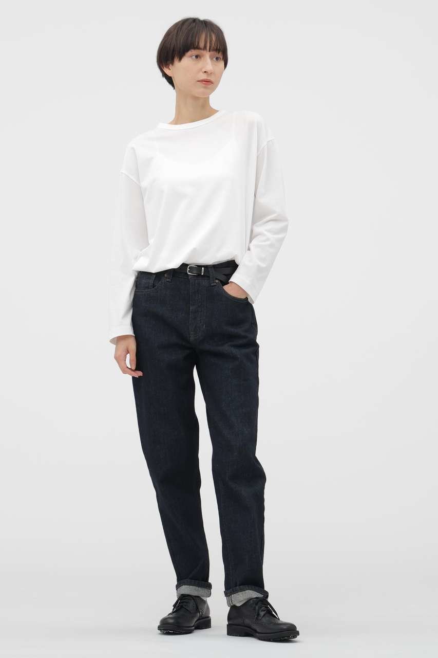 【マーガレットハウエル/MARGARET HOWELL】のSOFT COTTON JERSEY TOP 人気、トレンドファッション・服の通販 founy(ファニー) 　ファッション　Fashion　レディースファッション　Fashion for Women　トップス・カットソー　Cut & Sew Tops　シャツ・ブラウス・オフィスカジュアル　Elegant Blouses & Button-Ups　ロングTシャツ・Tシャツ　Longline T-Shirts & Tees　カットソー・ベーシックTシャツ　Cut-and-Sewn Tops / Stretch Tees & Basics　なめらか　Smooth, Silky Texture　インナー　Innerwear　シンプル　Simple, Minimal　スタンダード　Standard, Basic　スリーブ　Sleeve, Long Sleeve / Short Sleeve　バランス　Balance, Style Balance　ロング　Long, Long-Length　エレガント 上品　Elegant　other-2|ID: prp329100004932144 ipo3291000000037018758