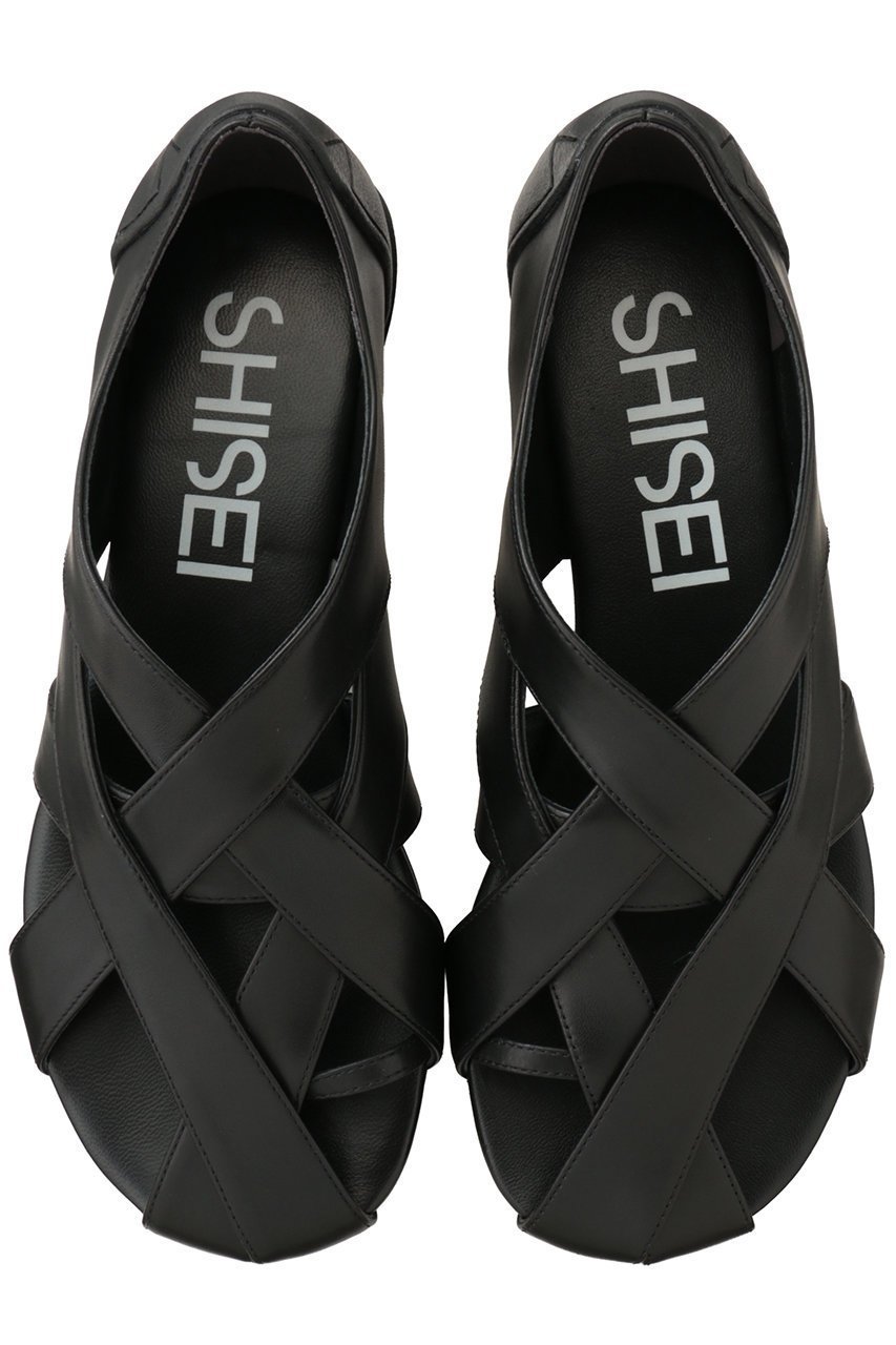 【シセイ/SHISEI】のW CROSS SLIPON インテリア・キッズ・メンズ・レディースファッション・服の通販 founy(ファニー) 　ファッション　Fashion　レディースファッション　Fashion for Women　サンダル　Sandals, Summer Shoes　シューズ　Shoes, Footwear　スリッポン　Slip-On, Loafer　バランス　Balance, Style Balance　フォルム　Silhouette, Form　フラット　Flat, Flat Shoes　ブラック|ID: prp329100004932160 ipo3291000000037018881