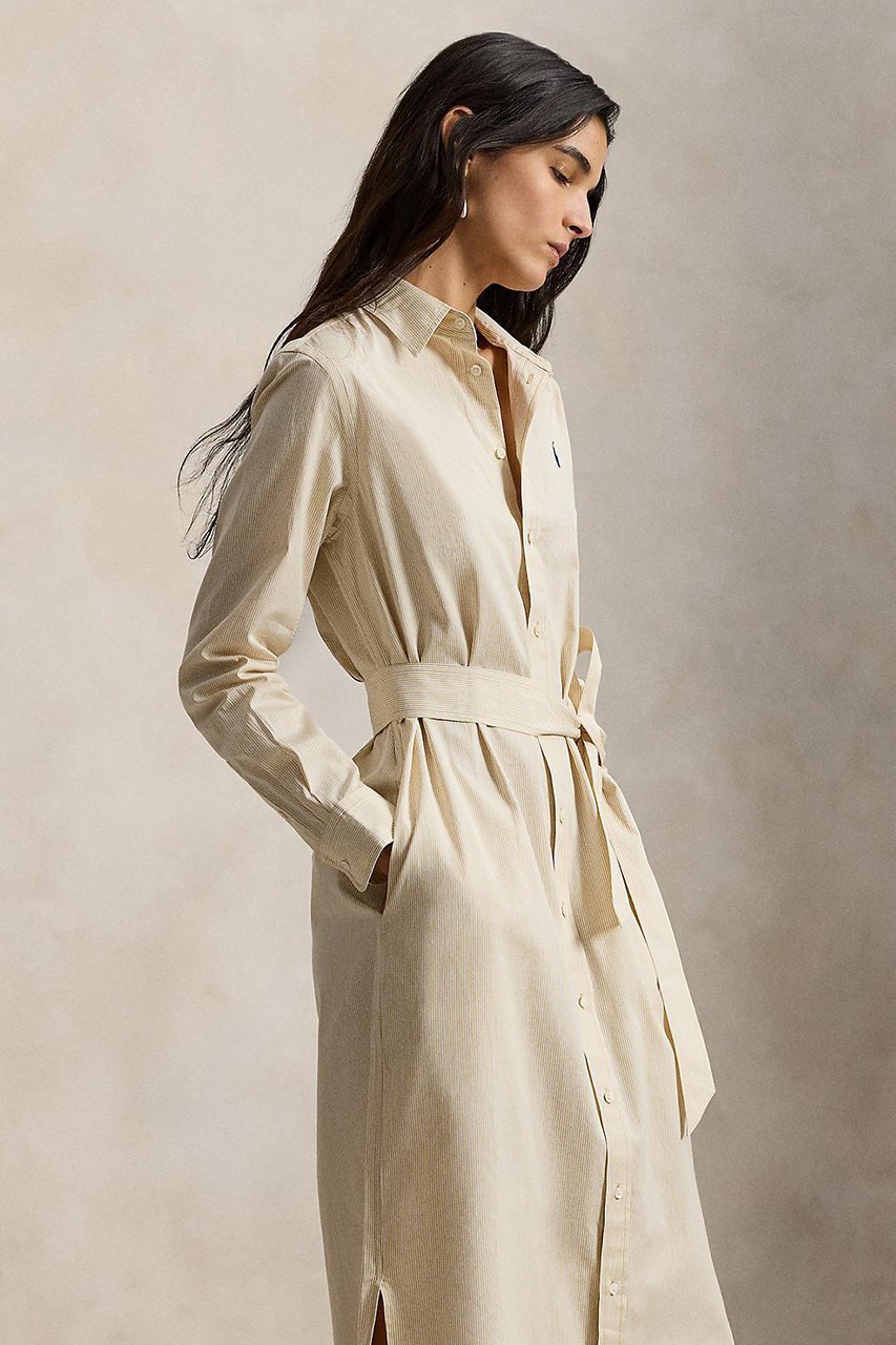 【ラルフローレン/RALPH LAUREN】の【POLO RALPH LAUREN】ベルテッド ストライプド コットン シャツドレス 人気、トレンドファッション・服の通販 founy(ファニー) 　ファッション　Fashion　レディースファッション　Fashion for Women　ワンピース　Dresses　フォーマル・パーティードレス・結婚式用ドレス　Elegant & Casual Dresses　チュニック　Tunic Tops & Dresses　カフス　Cuff Design　クラシック　Classic, Timeless Style　ストライプ　Stripe, Striped Pattern　ストレート　Straight, Straight Cut　チュニック　Tunic, Long Top　ドレス　Dress, One-Piece　プリーツ　Pleats, Pleated　ボックス　Boxy, Box Shape　ロング　Long, Long-Length　other-2|ID: prp329100004932161 ipo3291000000037018891