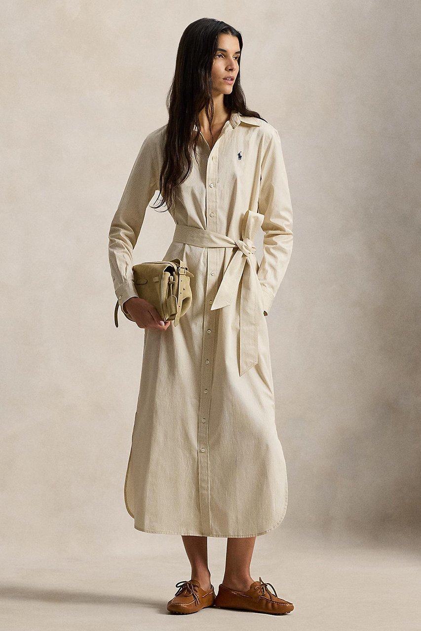 【ラルフローレン/RALPH LAUREN】の【POLO RALPH LAUREN】ベルテッド ストライプド コットン シャツドレス 人気、トレンドファッション・服の通販 founy(ファニー) 　ファッション　Fashion　レディースファッション　Fashion for Women　ワンピース　Dresses　フォーマル・パーティードレス・結婚式用ドレス　Elegant & Casual Dresses　チュニック　Tunic Tops & Dresses　カフス　Cuff Design　クラシック　Classic, Timeless Style　ストライプ　Stripe, Striped Pattern　ストレート　Straight, Straight Cut　チュニック　Tunic, Long Top　ドレス　Dress, One-Piece　プリーツ　Pleats, Pleated　ボックス　Boxy, Box Shape　ロング　Long, Long-Length　other-5|ID: prp329100004932161 ipo3291000000037018894