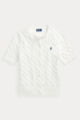【ラルフローレン/RALPH LAUREN】 【POLO RALPH LAUREN】ケーブルニット コットン ショートスリーブ カーディガン人気、トレンドファッション・服の通販 founy(ファニー) ファッション Fashion レディースファッション Fashion for Women トップス・カットソー Cut & Sew Tops ニット Knit Tops & Sweaters カーディガン・羽織り Layered Style Cardigans カフス Cuff Design カーディガン Cardigan, Knitwear ショート Short, Short Length スリム Slim, Slim Fit スリーブ Sleeve, Long Sleeve / Short Sleeve バランス Balance, Style Balance フィット Fit, Slim Fit エレガント 上品 Elegant 半袖 Short Sleeve, Half Sleeve |ID:prp329100004932174
