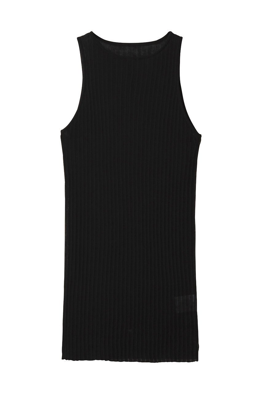【アンクレイヴ/uncrave】のランダムリブシアーニット タンクトップ インテリア・キッズ・メンズ・レディースファッション・服の通販 founy(ファニー) 　ファッション　Fashion　レディースファッション　Fashion for Women　トップス・カットソー　Cut & Sew Tops　ニット　Knit Tops & Sweaters　カジュアルプルオーバー・ニットトップス　Pullovers & Knit Tops / Casual Pullovers　インナー　Innerwear　コーティング　Coating, Coated Finish　シンプル　Simple, Minimal　タンク　Tank Top, Sleeveless Top　デコルテ　Décolleté, Neckline　ブラック|ID: prp329100004932175 ipo3291000000037019000