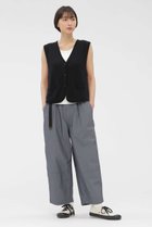 【マーガレットハウエル/MARGARET HOWELL】のSUPERLIGHT COTTON NYLON TROUSERS 人気、トレンドファッション・服の通販 founy(ファニー) ファッション Fashion レディースファッション Fashion for Women パンツ Pants & Trousers クロップド Cropped, Short Length シャンブレー Chambray, Denim-Like Fabric テーパード Tapered, Tapered Pants ドローストリング Drawstring, Pull Cord バランス Balance, Style Balance リラックス Relax, Relaxed Fit ワッシャー Washer, Crinkled Finish thumbnail グレー|ID: prp329100004932180 ipo3291000000037019034