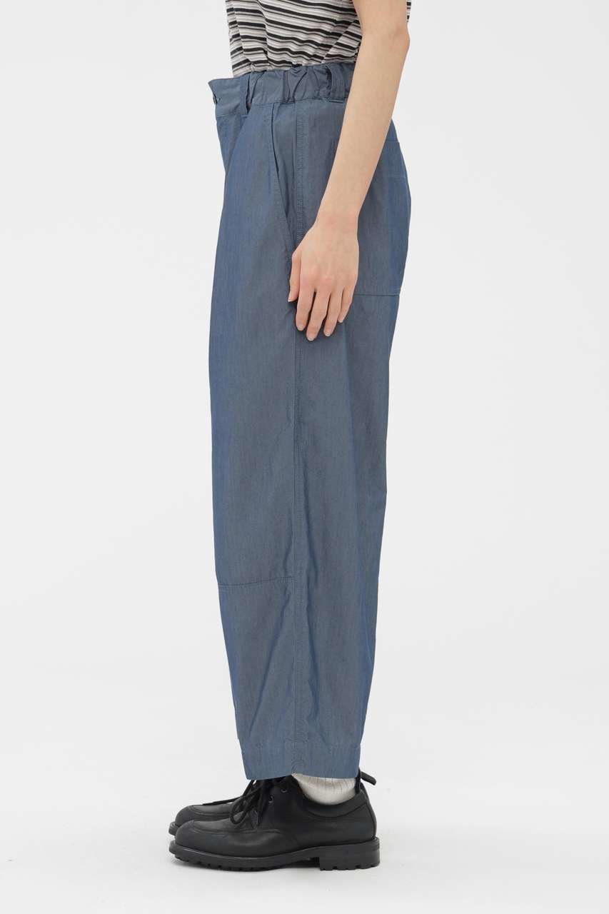 【マーガレットハウエル/MARGARET HOWELL】のSUPERLIGHT COTTON NYLON TROUSERS 人気、トレンドファッション・服の通販 founy(ファニー) 　ファッション　Fashion　レディースファッション　Fashion for Women　パンツ　Pants & Trousers　クロップド　Cropped, Short Length　シャンブレー　Chambray, Denim-Like Fabric　テーパード　Tapered, Tapered Pants　ドローストリング　Drawstring, Pull Cord　バランス　Balance, Style Balance　リラックス　Relax, Relaxed Fit　ワッシャー　Washer, Crinkled Finish　other-4|ID: prp329100004932180 ipo3291000000037019038