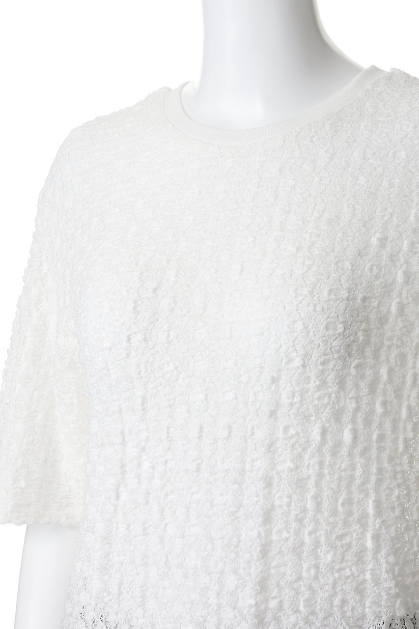 【エリオポール/heliopole】のストレッチレースBIG Tシャツ 人気、トレンドファッション・服の通販 founy(ファニー) 　ファッション　Fashion　レディースファッション　Fashion for Women　トップス・カットソー　Cut & Sew Tops　シャツ・ブラウス・オフィスカジュアル　Elegant Blouses & Button-Ups　ロングTシャツ・Tシャツ　Longline T-Shirts & Tees　カットソー・ベーシックTシャツ　Cut-and-Sewn Tops / Stretch Tees & Basics　ショート　Short, Short Length　ストレッチ　Stretch, Stretchy Fabric　スリーブ　Sleeve, Long Sleeve / Short Sleeve　レース　Lace, Lace Fabric　other-5|ID: prp329100004932188 ipo3291000000037019099