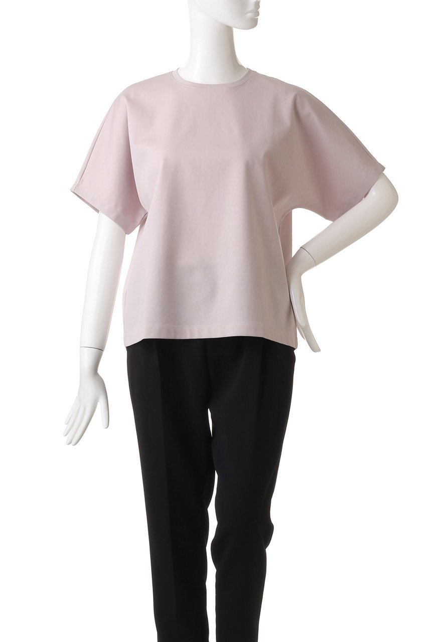 【エブール/ebure】の【ELLESHOP限定】ピュアオーガニックバイオ クルーネックカットソー 人気、トレンドファッション・服の通販 founy(ファニー) 　ファッション　Fashion　レディースファッション　Fashion for Women　トップス・カットソー　Cut & Sew Tops　シャツ・ブラウス・オフィスカジュアル　Elegant Blouses & Button-Ups　ロングTシャツ・Tシャツ　Longline T-Shirts & Tees　カットソー・ベーシックTシャツ　Cut-and-Sewn Tops / Stretch Tees & Basics　イタリア　Italy　春　Spring　カットソー　Cut and Sewn Top　ショート　Short, Short Length　シンプル　Simple, Minimal　スリーブ　Sleeve, Long Sleeve / Short Sleeve　定番　Standard, Basic Item　なめらか　Smooth, Silky Texture　ベスト　Vest, Waistcoat　別注　Limited Edition, Custom Order　S/S・春夏　SS, Spring/Summer, Warm Season　再入荷　Restock / Back in Stock　夏　Summer　other-2|ID: prp329100004932193 ipo3291000000037019139