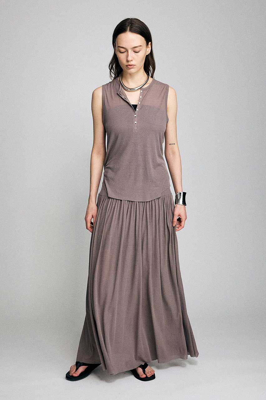 【ブリル/BRILL】のフライスヘンリーノースリーブ 人気、トレンドファッション・服の通販 founy(ファニー) 　ファッション　Fashion　レディースファッション　Fashion for Women　トップス・カットソー　Cut & Sew Tops　キャミソール&ノースリーブ　Camisoles & Sleeveless Tops　シャツ・ブラウス・オフィスカジュアル　Elegant Blouses & Button-Ups　ロングTシャツ・Tシャツ　Longline T-Shirts & Tees　カットソー・ベーシックTシャツ　Cut-and-Sewn Tops / Stretch Tees & Basics　キャミソール　Camisole, Spaghetti Strap Top　タンク　Tank Top, Sleeveless Top　フィット　Fit, Slim Fit　新作・新入荷　New Arrivals / New In　other-6|ID: prp329100004932194 ipo3291000000037019153