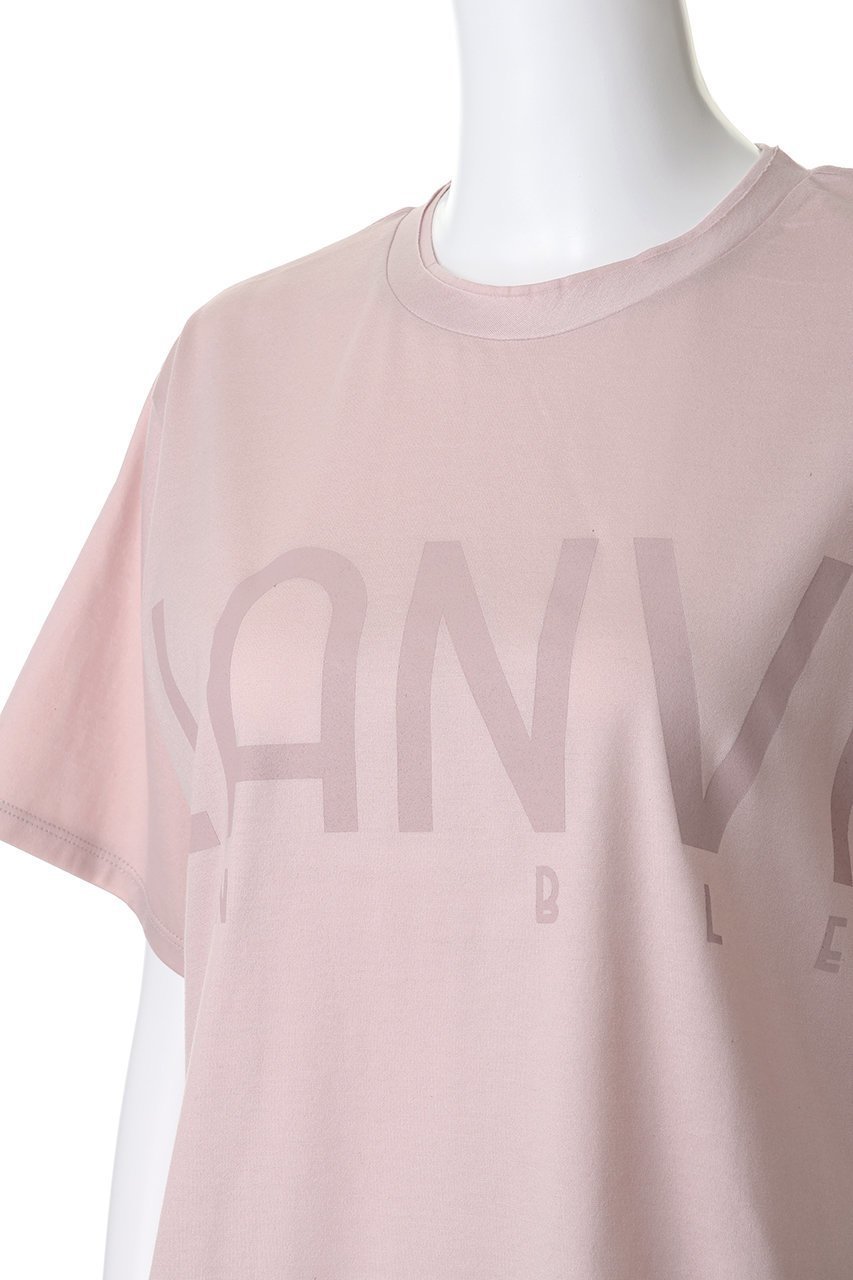 【ランバン オン ブルー/LANVIN en Bleu】のLANVIN EN BLEU ロゴTシャツ 人気、トレンドファッション・服の通販 founy(ファニー) 　ファッション　Fashion　レディースファッション　Fashion for Women　トップス・カットソー　Cut & Sew Tops　シャツ・ブラウス・オフィスカジュアル　Elegant Blouses & Button-Ups　ロングTシャツ・Tシャツ　Longline T-Shirts & Tees　カットソー・ベーシックTシャツ　Cut-and-Sewn Tops / Stretch Tees & Basics　ショート　Short, Short Length　シルケット　Silket, Silky Cotton　スリーブ　Sleeve, Long Sleeve / Short Sleeve　プリント　Print, Printed Pattern　other-5|ID: prp329100004932201 ipo3291000000037019220