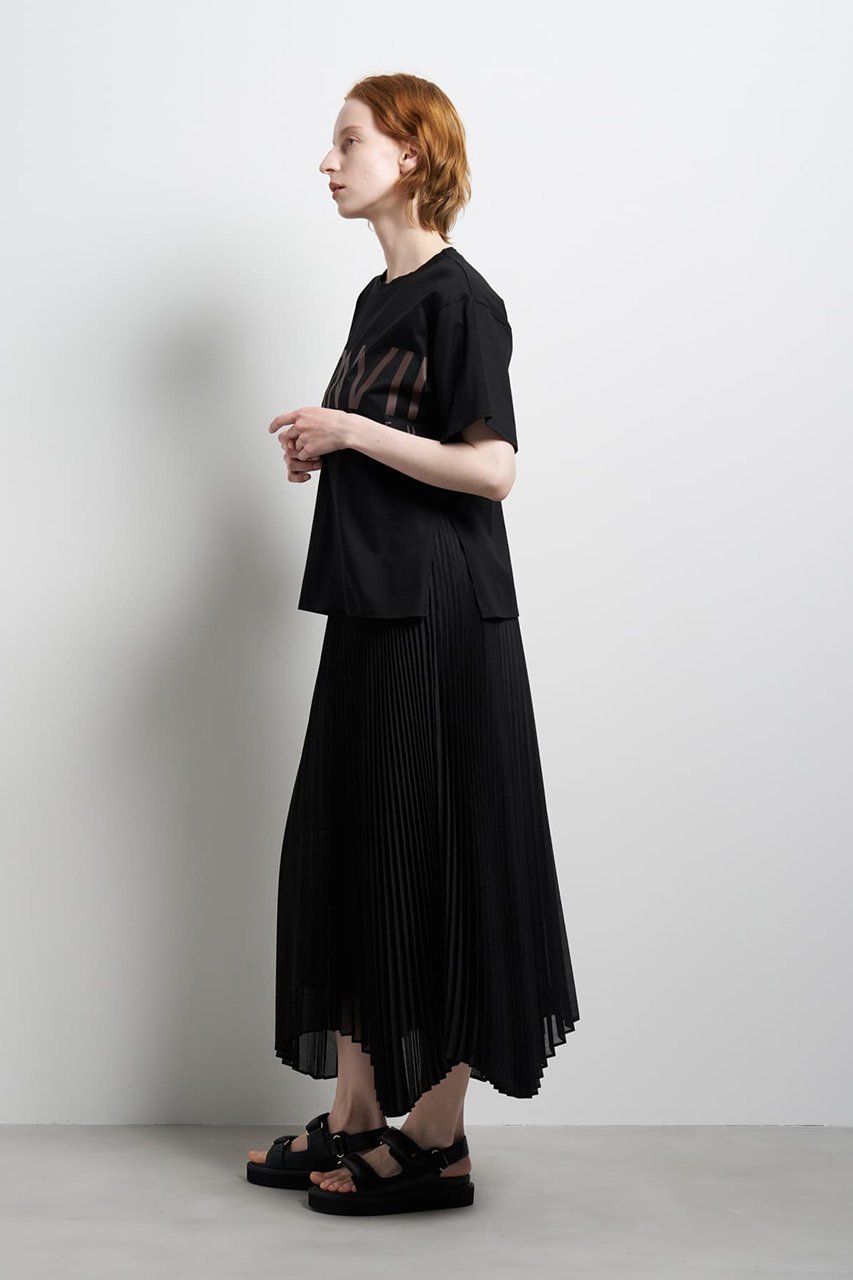 【ランバン オン ブルー/LANVIN en Bleu】のLANVIN EN BLEU ロゴTシャツ 人気、トレンドファッション・服の通販 founy(ファニー) 　ファッション　Fashion　レディースファッション　Fashion for Women　トップス・カットソー　Cut & Sew Tops　シャツ・ブラウス・オフィスカジュアル　Elegant Blouses & Button-Ups　ロングTシャツ・Tシャツ　Longline T-Shirts & Tees　カットソー・ベーシックTシャツ　Cut-and-Sewn Tops / Stretch Tees & Basics　ショート　Short, Short Length　シルケット　Silket, Silky Cotton　スリーブ　Sleeve, Long Sleeve / Short Sleeve　プリント　Print, Printed Pattern　other-7|ID: prp329100004932201 ipo3291000000037019222