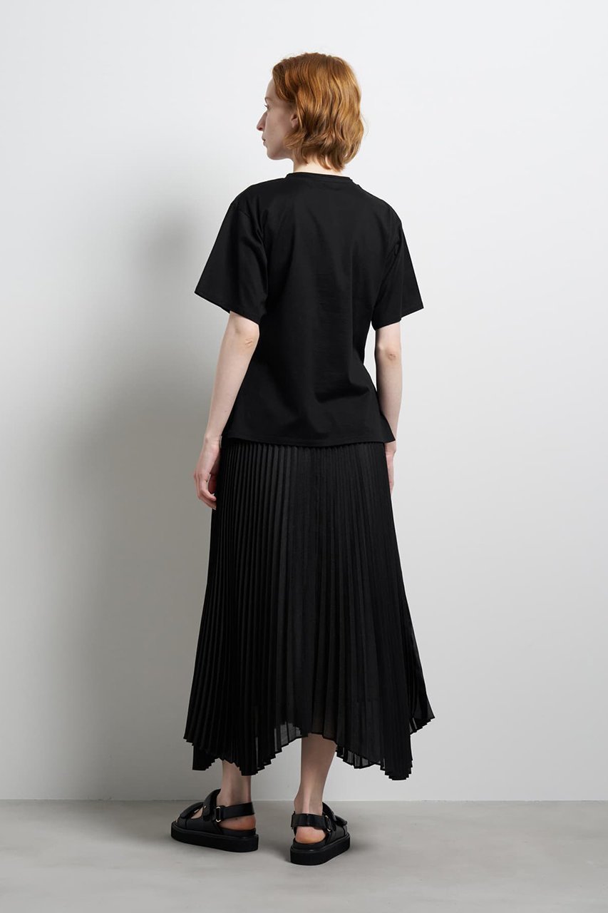 【ランバン オン ブルー/LANVIN en Bleu】のLANVIN EN BLEU ロゴTシャツ 人気、トレンドファッション・服の通販 founy(ファニー) 　ファッション　Fashion　レディースファッション　Fashion for Women　トップス・カットソー　Cut & Sew Tops　シャツ・ブラウス・オフィスカジュアル　Elegant Blouses & Button-Ups　ロングTシャツ・Tシャツ　Longline T-Shirts & Tees　カットソー・ベーシックTシャツ　Cut-and-Sewn Tops / Stretch Tees & Basics　ショート　Short, Short Length　シルケット　Silket, Silky Cotton　スリーブ　Sleeve, Long Sleeve / Short Sleeve　プリント　Print, Printed Pattern　other-8|ID: prp329100004932201 ipo3291000000037019223