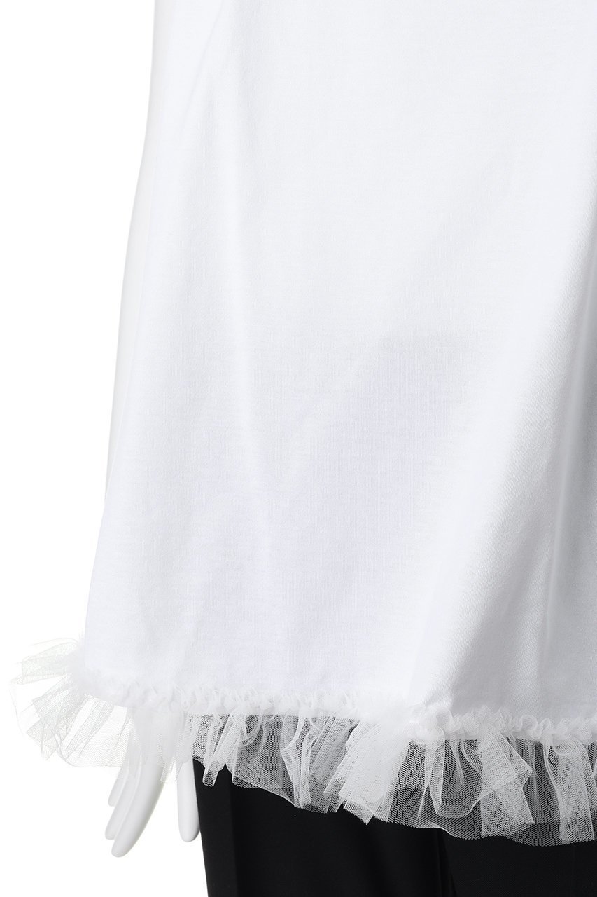 【ルール ロジェット/leur logette】のコットンノースリーブチュールヘムトップス 人気、トレンドファッション・服の通販 founy(ファニー) 　ファッション　Fashion　レディースファッション　Fashion for Women　トップス・カットソー　Cut & Sew Tops　キャミソール&ノースリーブ　Camisoles & Sleeveless Tops　シャツ・ブラウス・オフィスカジュアル　Elegant Blouses & Button-Ups　ロングTシャツ・Tシャツ　Longline T-Shirts & Tees　カットソー・ベーシックTシャツ　Cut-and-Sewn Tops / Stretch Tees & Basics　キャミソール　Camisole, Spaghetti Strap Top　タンク　Tank Top, Sleeveless Top　チュール　Tulip, Tulip Motif　フェミニン　Feminine, Girly　other-5|ID: prp329100004932205 ipo3291000000037019257