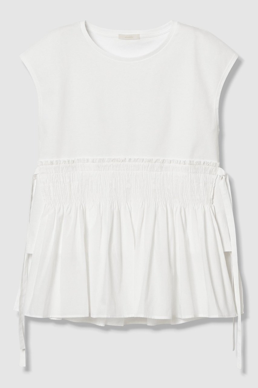 【アルアバイル/allureville】の刺繍プリーツペプラムプルオーバー 人気、トレンドファッション・服の通販 founy(ファニー) 　ファッション　Fashion　レディースファッション　Fashion for Women　トップス・カットソー　Cut & Sew Tops　シャツ・ブラウス・オフィスカジュアル　Elegant Blouses & Button-Ups　ロングTシャツ・Tシャツ　Longline T-Shirts & Tees　カジュアルプルオーバー・ニットトップス　Pullovers & Knit Tops / Casual Pullovers　カットソー・ベーシックTシャツ　Cut-and-Sewn Tops / Stretch Tees & Basics　カットソー　Cut and Sewn Top　ギャザー　Gathered, Ruffled　コンビ　Combo, Combination Style　ショート　Short, Short Length　ジャケット　Jacket, Outerwear　スリーブ　Sleeve, Long Sleeve / Short Sleeve　チュニック　Tunic, Long Top　ドッキング　Docking, Mixed Material　フレンチ　French, French Style　プリーツ　Pleats, Pleated　ペプラム　Peplum, Flared Hem　エレガント 上品　Elegant　 other-1|ID: prp329100004932212 ipo3291000000037019300