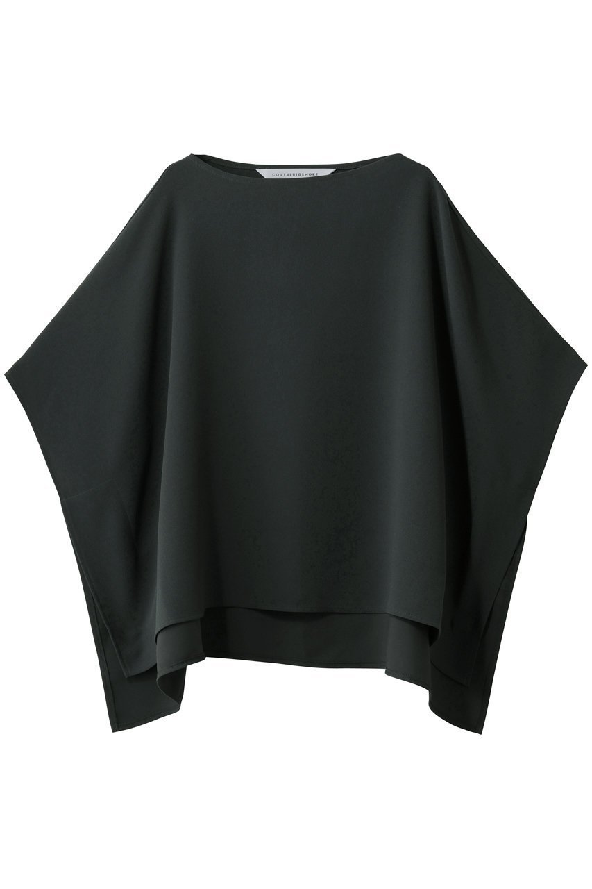 【コグ ザビッグスモーク/COGTHEBIGSMOKE】の66 BETTY TOP インテリア・キッズ・メンズ・レディースファッション・服の通販 founy(ファニー) 　ファッション　Fashion　レディースファッション　Fashion for Women　トップス・カットソー　Cut & Sew Tops　シャツ・ブラウス・オフィスカジュアル　Elegant Blouses & Button-Ups　ロングTシャツ・Tシャツ　Longline T-Shirts & Tees　カットソー・ベーシックTシャツ　Cut-and-Sewn Tops / Stretch Tees & Basics　エレガント 上品　Elegant　ショート　Short, Short Length　ジョーゼット　Georgette, Semi-Sheer Fabric　スリット　Slit, Slit Detail　スリーブ　Sleeve, Long Sleeve / Short Sleeve　ポンチョ　Poncho, Cape Style　吸水　Absorbent, Quick-Dry　旅行　Travel　ダークグレー|ID: prp329100004932249 ipo3291000000037019664