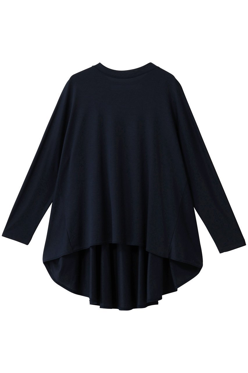 【コグ ザビッグスモーク/COGTHEBIGSMOKE】の61 ABBY TOP インテリア・キッズ・メンズ・レディースファッション・服の通販 founy(ファニー) 　ファッション　Fashion　レディースファッション　Fashion for Women　トップス・カットソー　Cut & Sew Tops　シャツ・ブラウス・オフィスカジュアル　Elegant Blouses & Button-Ups　ロングTシャツ・Tシャツ　Longline T-Shirts & Tees　カットソー・ベーシックTシャツ　Cut-and-Sewn Tops / Stretch Tees & Basics　カッティング　Cutting Detail　コレクション　Collection, Seasonal Line　スリーブ　Sleeve, Long Sleeve / Short Sleeve　パターン　Pattern, Design Print　フォルム　Silhouette, Form　フレア　Flare, Flared　フロント　Front, Front Design　ロング　Long, Long-Length　人気　Popular, Best Seller　ネイビー|ID: prp329100004932253 ipo3291000000037019690